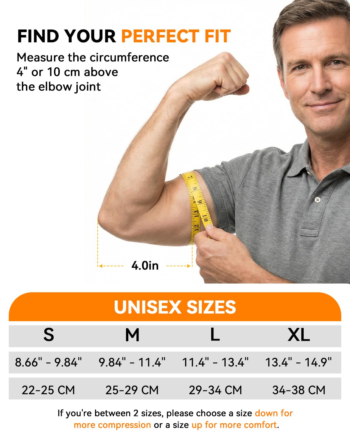 SOLOEVER Copper Elbow Compression Sleeve with Adjustable Strap [Medical-Grade ＆ Targeted Support] Elbow Brace for Tendonitis and Tennis Elbow - Elbow Support for Weightlifting, Golfers, Arthritis, Bursitis - Fit for Men & Women