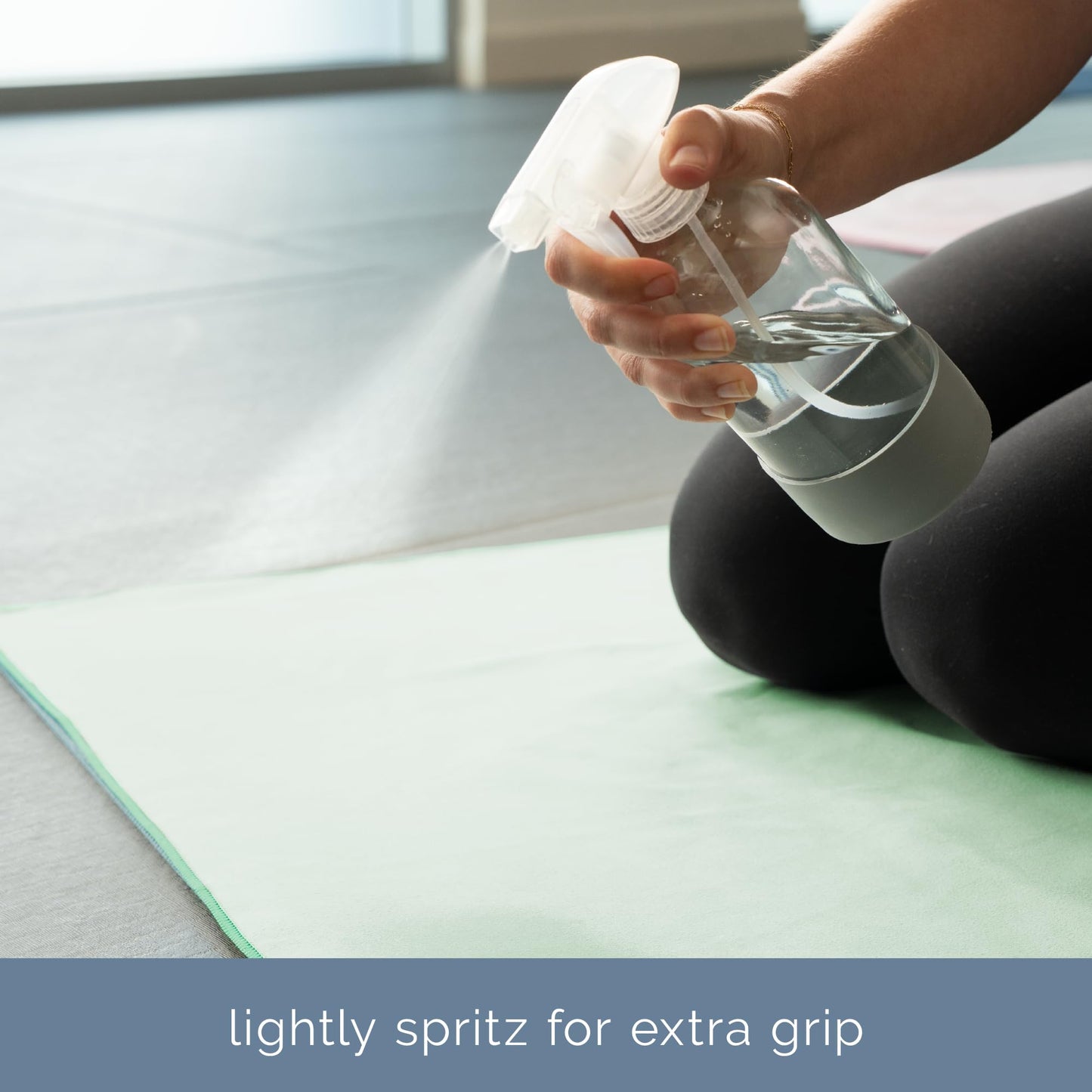 S&T INC. Microfiber Yoga Mat Towel, Quick Dry Towel, Soft and Absorbent for Gym, Pilates, and Hot Yoga Mat, 1 Pack, 26.5 inches x 72 inches, Sage Green
