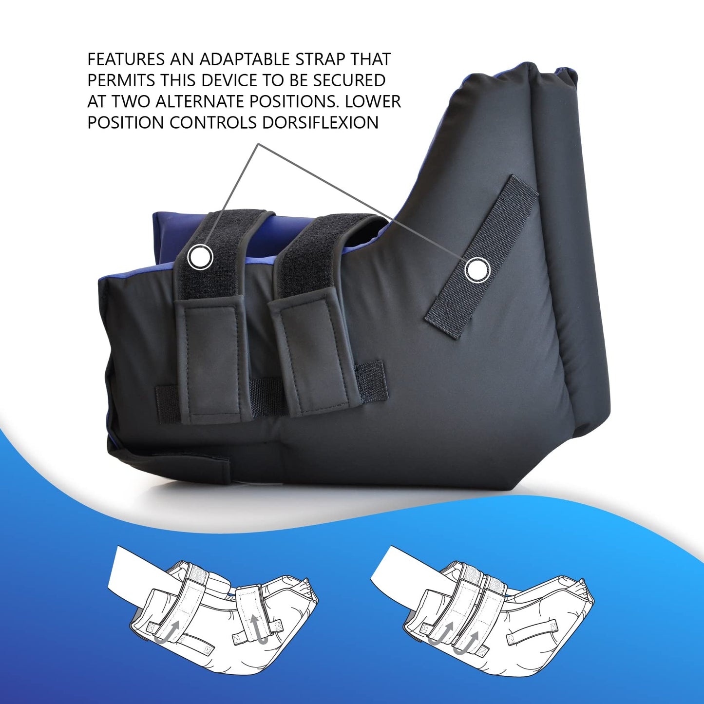NYOrtho Pressure Relief Heel Boot with Cooling Gel Pack – Foot & Ankle Support Cushion for Pressure Sores, Ulcers, Bedsores, Injury Recovery – Offloading Pillow for Pain Relief – Made in USA