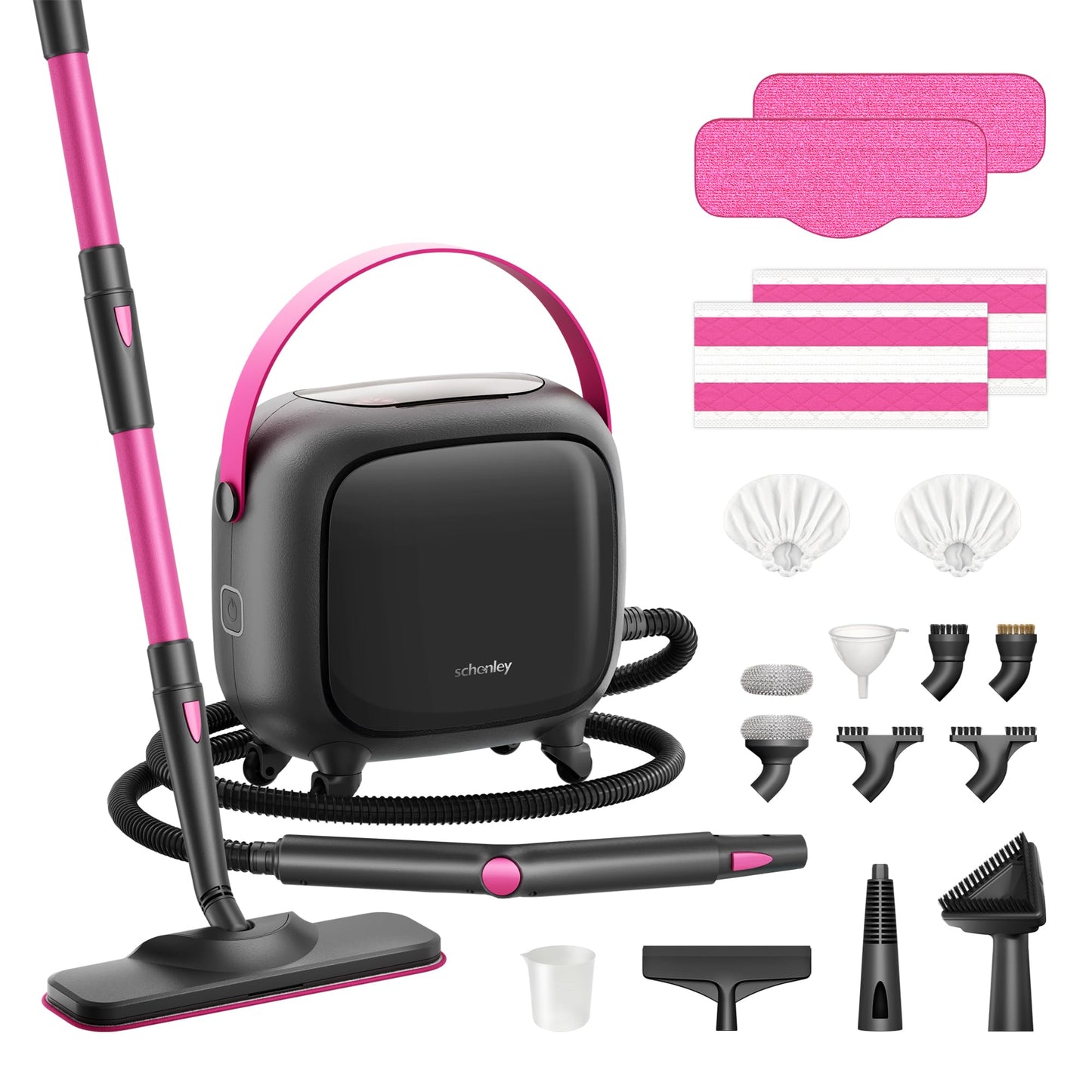 Schenley 21-in-1 Steam Cleaner, High-Pressure Heavy-Duty Steamer for Deep Cleaning Floors, Tiles, Upholstery, Grout, Grill and Cars, Fast Heat-Up, Large Water Tank, Multi-Purpose, Portable Design