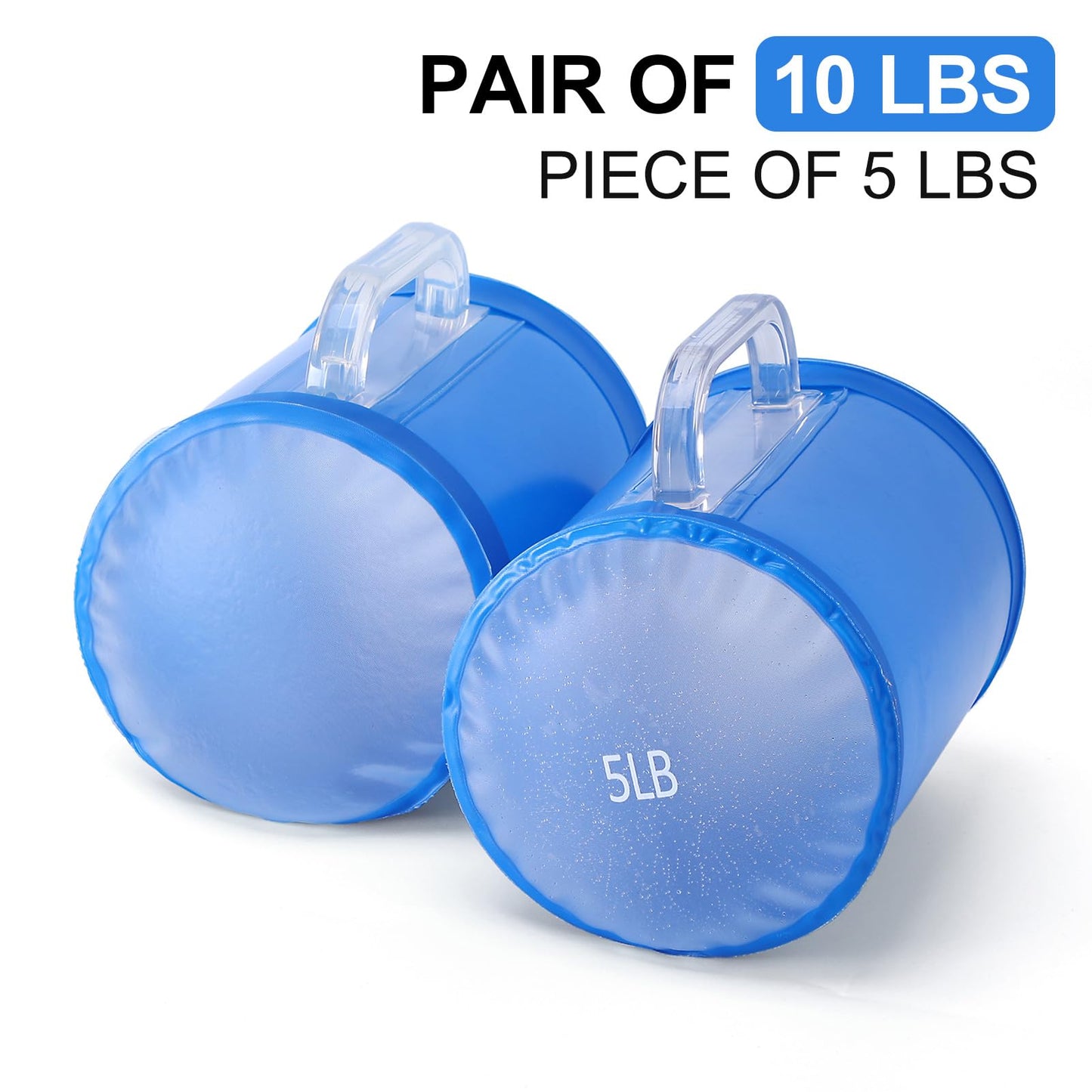 DEIRIS Water Dumbbells, Water Filled Training Dumbbells, Travel Weights Set, Adjustable Weights to 10 Lbs/Pair, Portable Gym for Strength Training, Fitness and Shaping