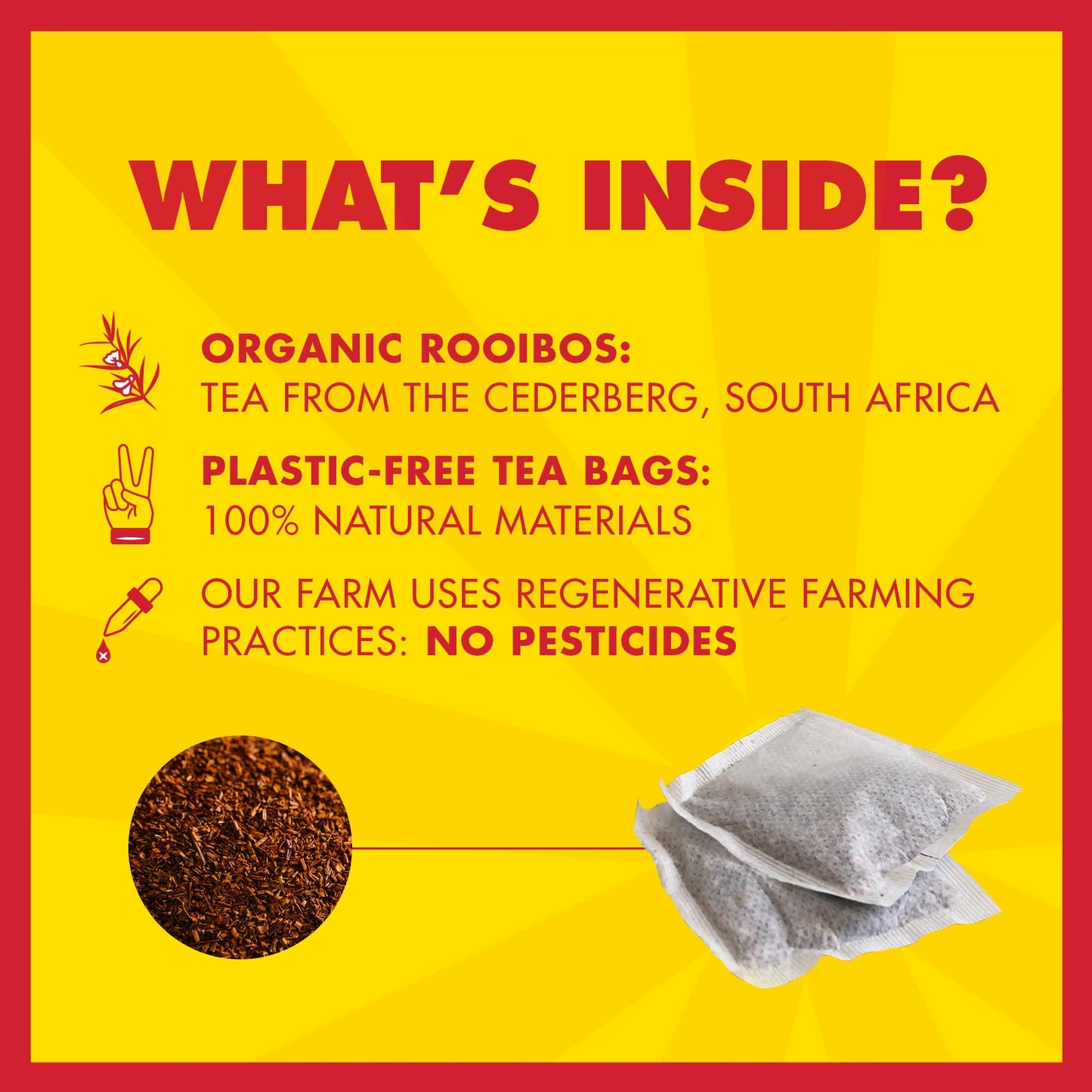 Organic Rooibos Tea Bags - 100 Count - Caffeine Free, Naturally Sweet, Antioxidant-Rich - Rooibos Tea Organic Made In South Africa - BOS
