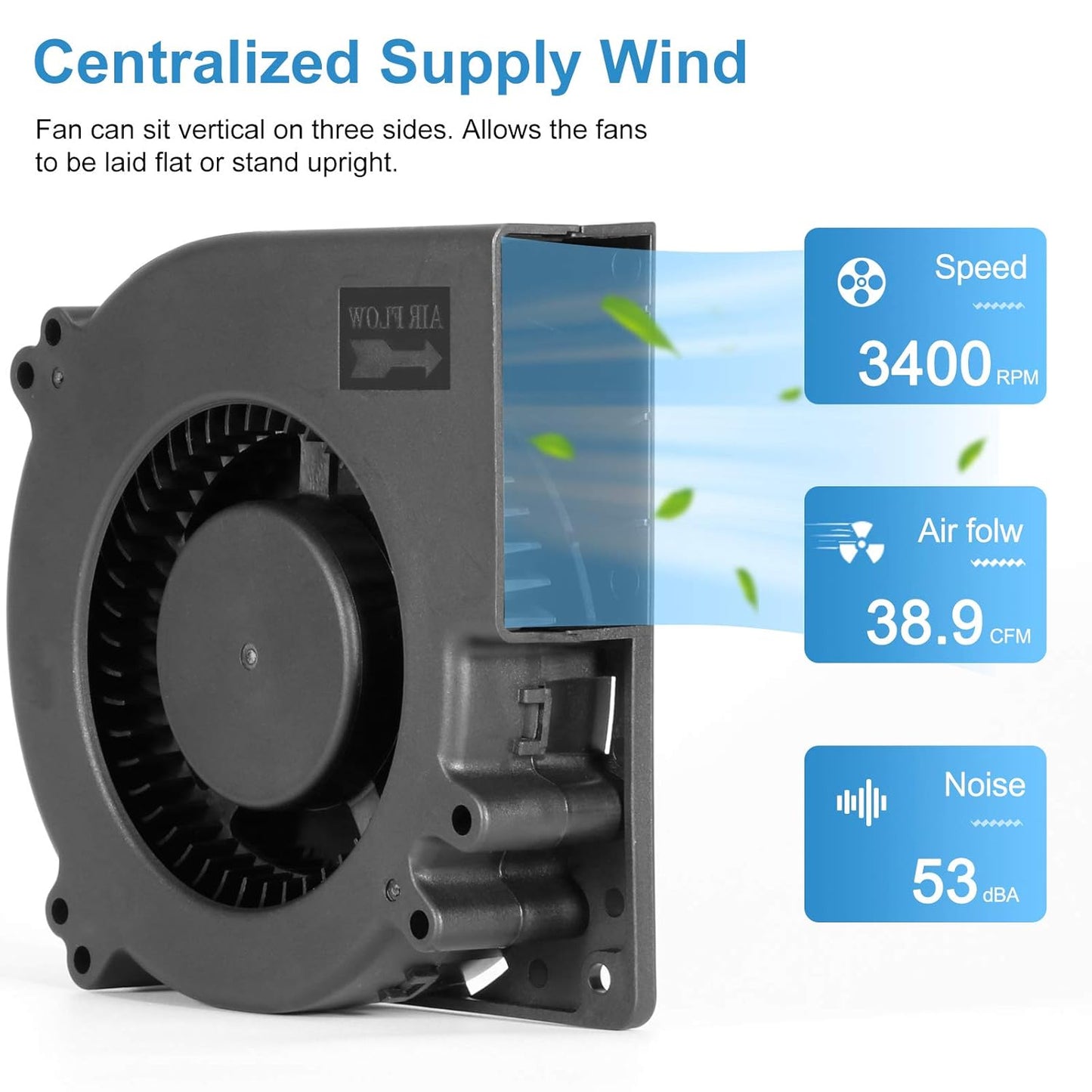 120mm 12V 110V 115V 12V 2A DC Blower Cooling Fan, AC to DC Power Cord with Speed Controller,for Router Receiver DVR