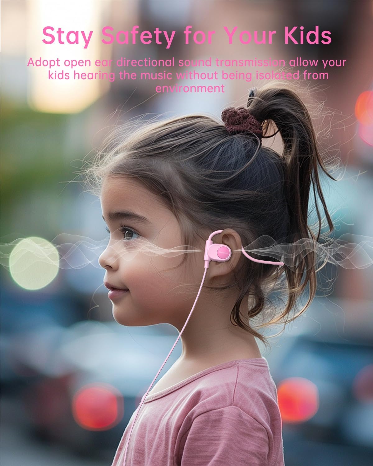 3.5mm Mehomeli Kid Headphones for School, Air Conduction Open Ear Headphones, Jack Wired Cord, Ultra-Comfort, Ergonomic