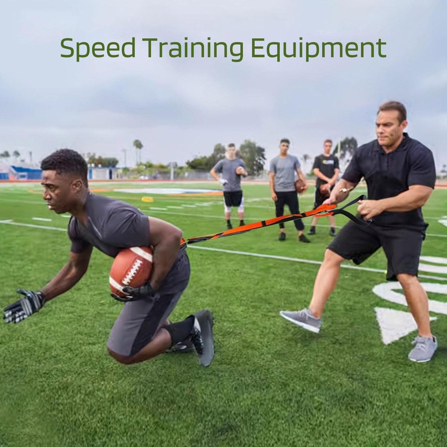 VEAREAR Speed Training Kit, Overload Running Resistance Harness & Resistance Band, Agility Training Equipment for Football, Strength Training Band for Youth, Adult, Athletes