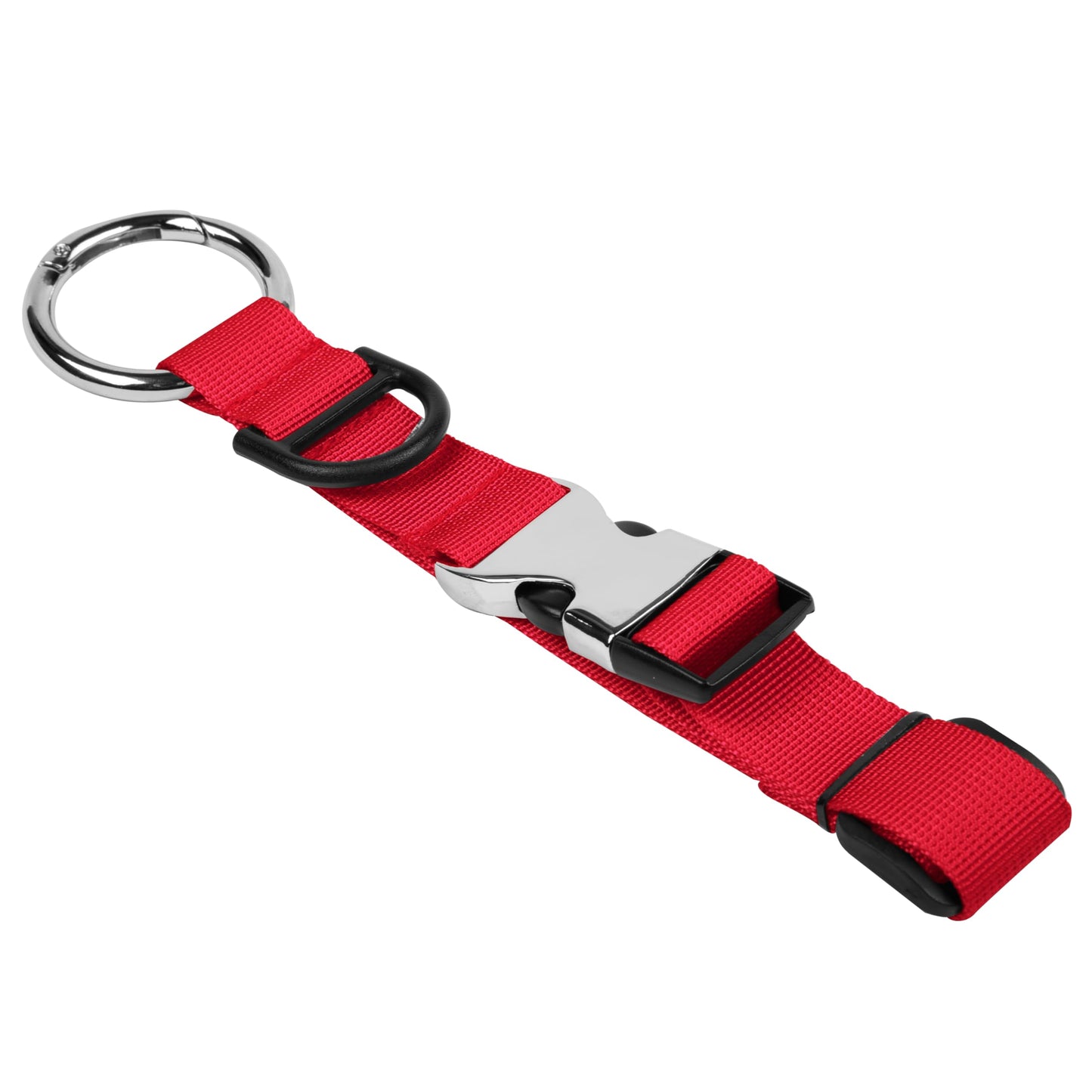 Wisdompro Jacket Gripper Strap, Add a Bag Luggage Straps Baggage Suitcase Belts Travel Accessories with Hook and D-Ring - Make Your Hands Free, Easy to Carry Your Extra Bags - Red