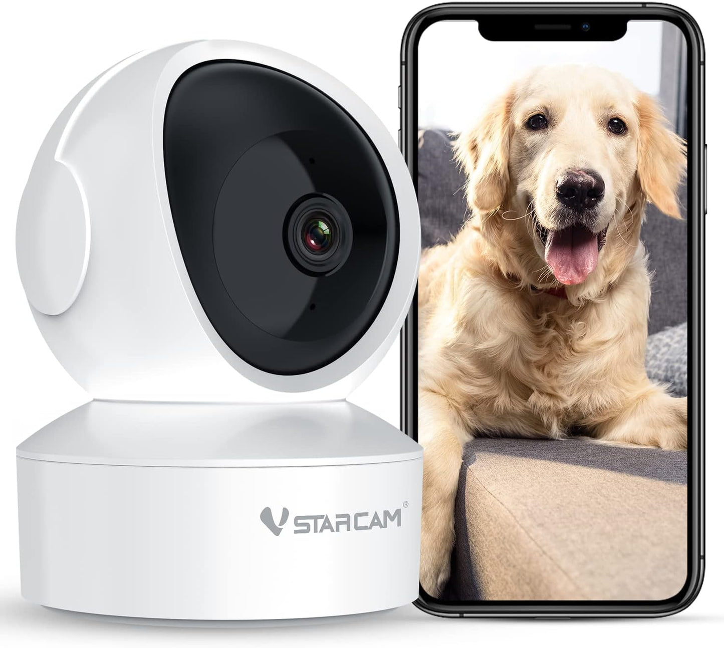 VSTARCAM 1080P 2-Way 02 Indoor Security Camera, HD WiFi Camera, Baby Camera, Pet Camera, Baby Monitor with Night Vision