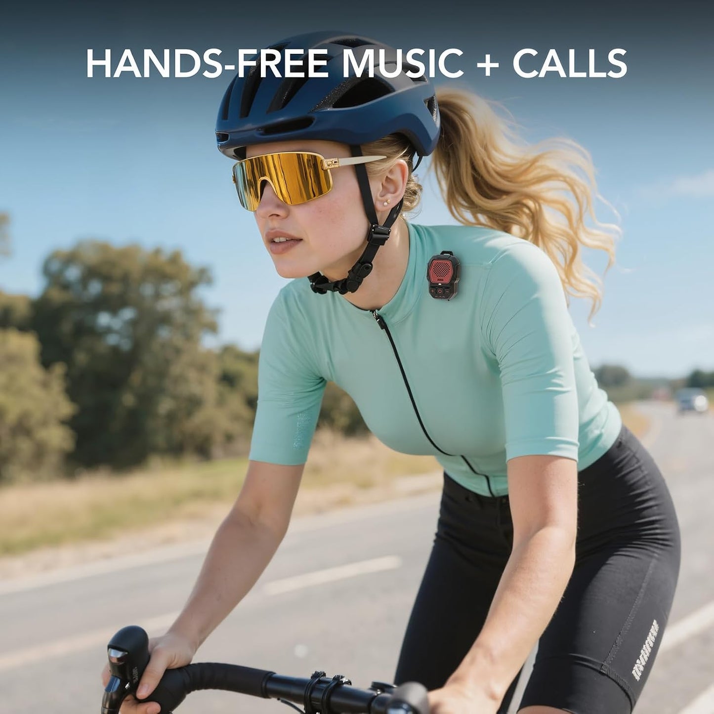 MFish IPX67 4X Wearable Bluetooth Speaker, Clip-On Mini Portable Speaker with Built-in Mic for Hands-Free Calls
