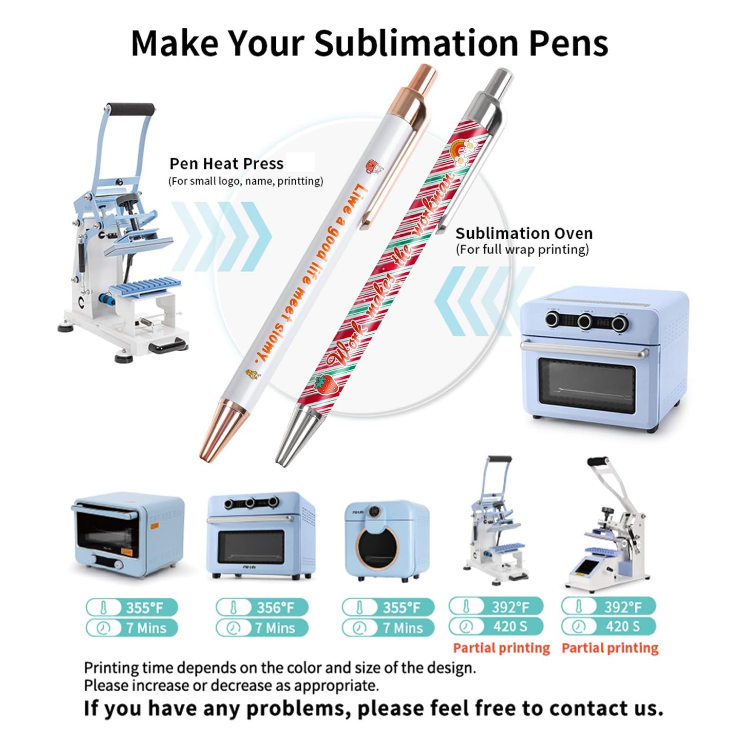 PYD Life 25 L Sublimation Oven Sublimation Starter Benginers Kit Bundle Sublimation Pens with Rose Gold Clip,Sublimation Tape,Heat Blower and Sublimation Pens Wrapping Tools