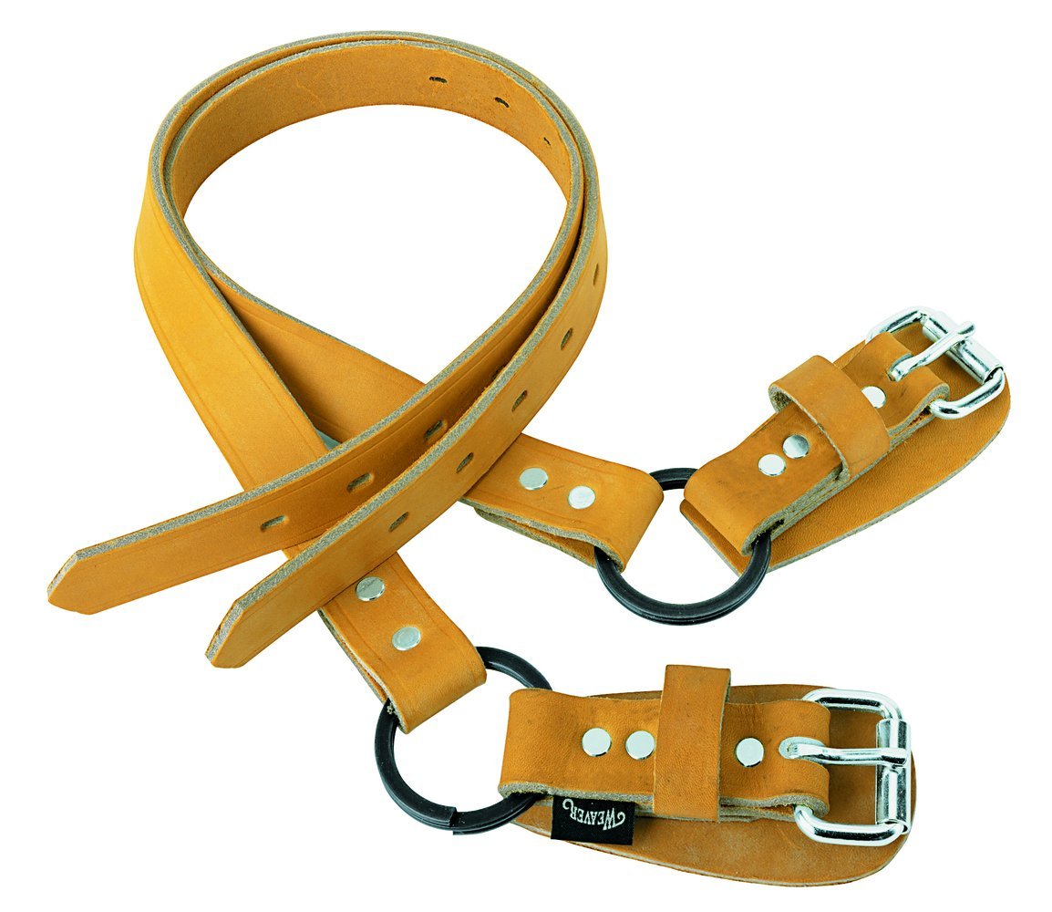 Weaver Leather Split Ring Leather Lower Climber Straps, Brown/Tan, 26"