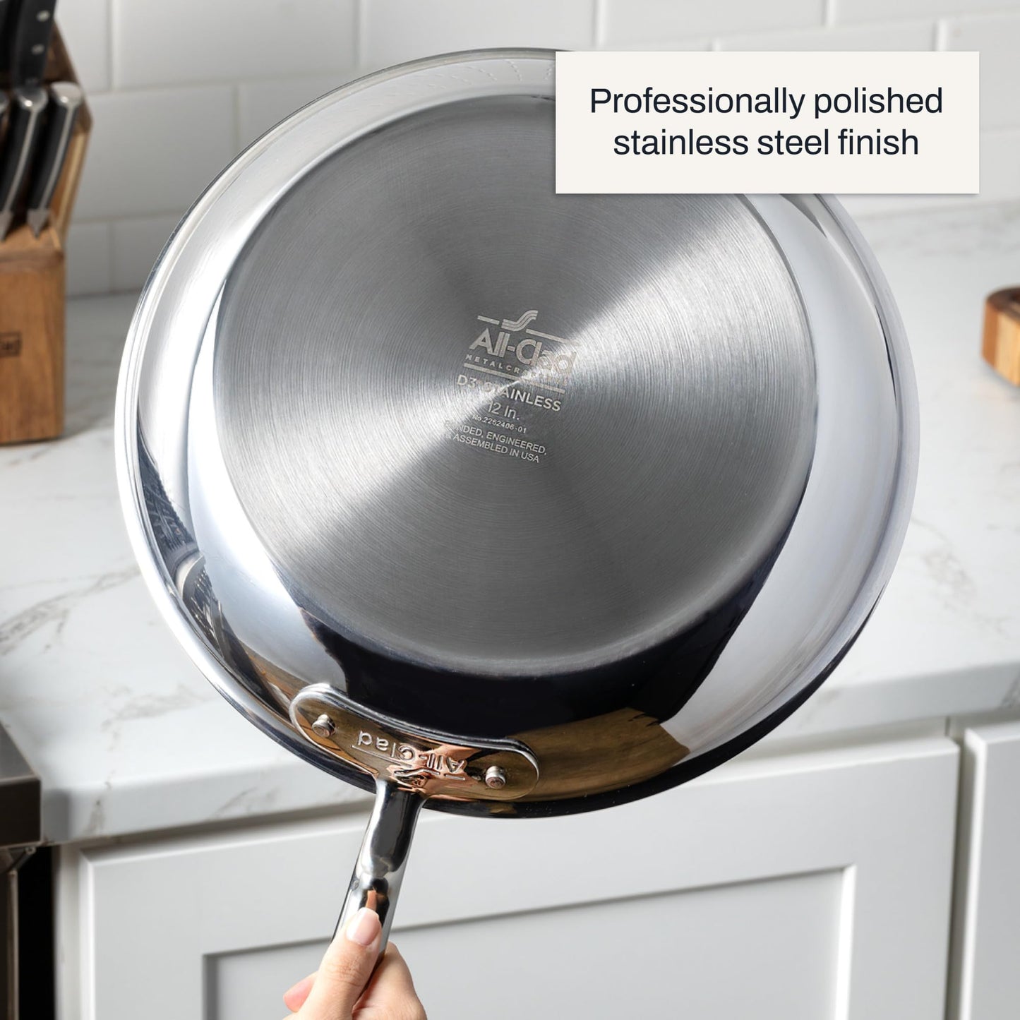 All-Clad D3® Stainless Steel 7.5 inch Frying Pan - Made in the USA- The Original Bonded Professional Cookware- Oven Safe & Induction Compatible