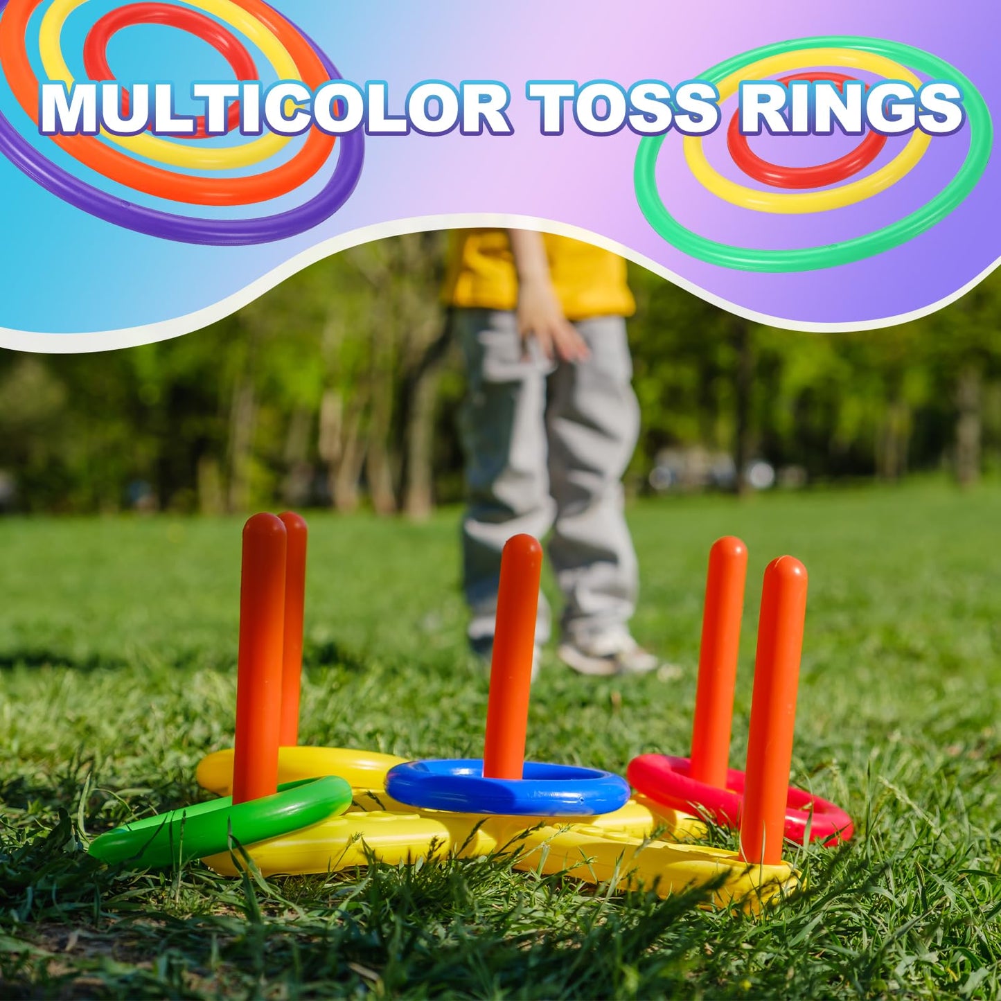 PATIKIL 2.8 Inch Plastic Ring-Toss Rings for Bottles, 30 Pack Carnival Rings Plastic Hoops for Speed and Agility Practice Outdoor Party Favor, Pink