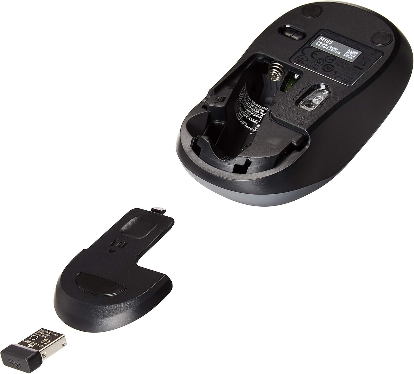 Logitech M185 Wireless Mouse (Swift Grey)