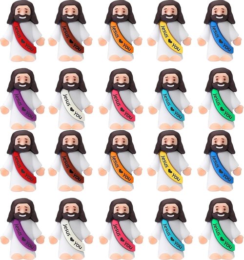 Little Jesus Figures - 40PCS Mini Religious Party Favors for Easter & Sunday School