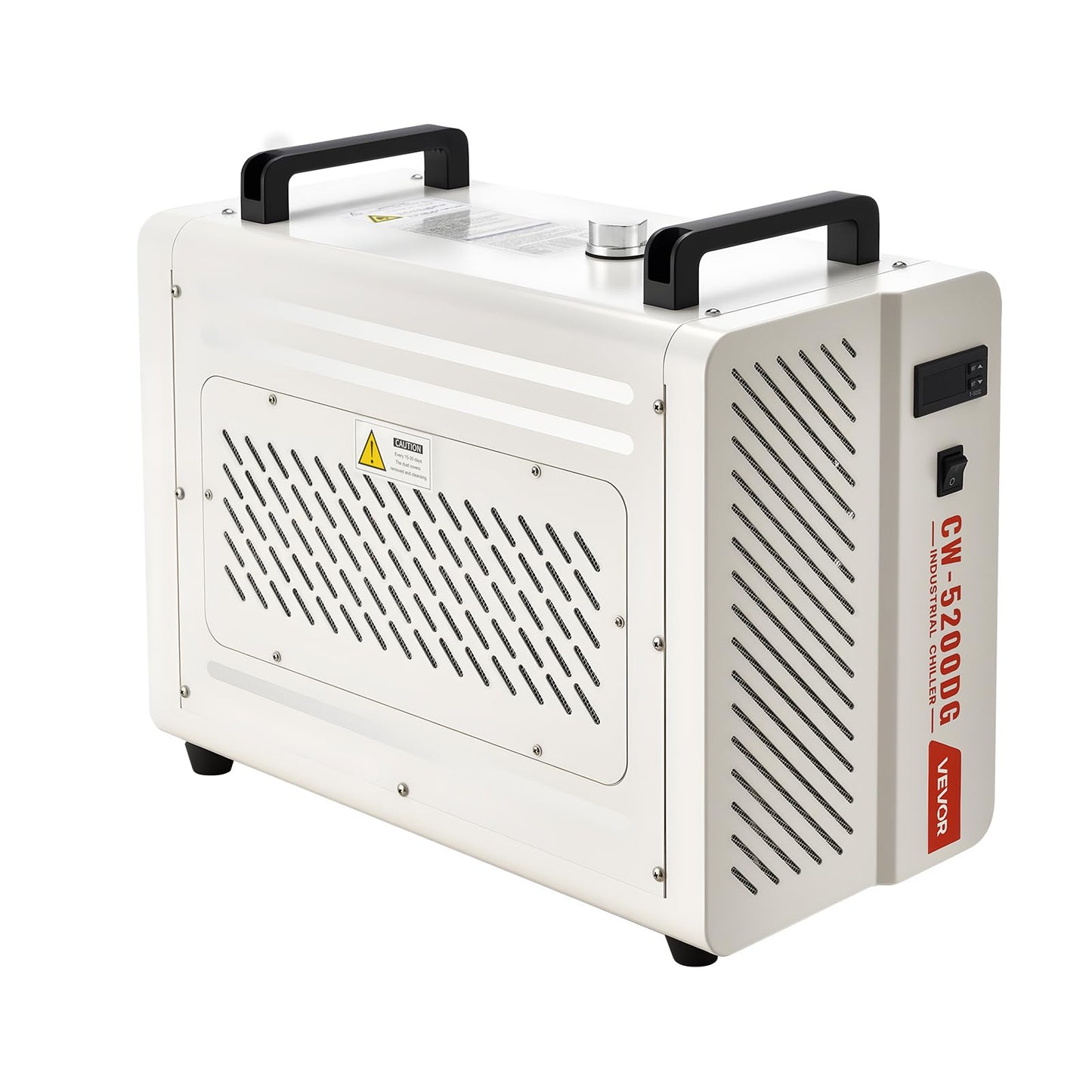 VEVOR Industrial Water Chiller, 5460 BTU/h, Industrial Water Cooler Cooling System with Compressor, 1.8  Gal Tank Capacity, 3.4 GPM Max Flow, Laser Chiller, for CO2 Laser Engraving & Cutting Machine