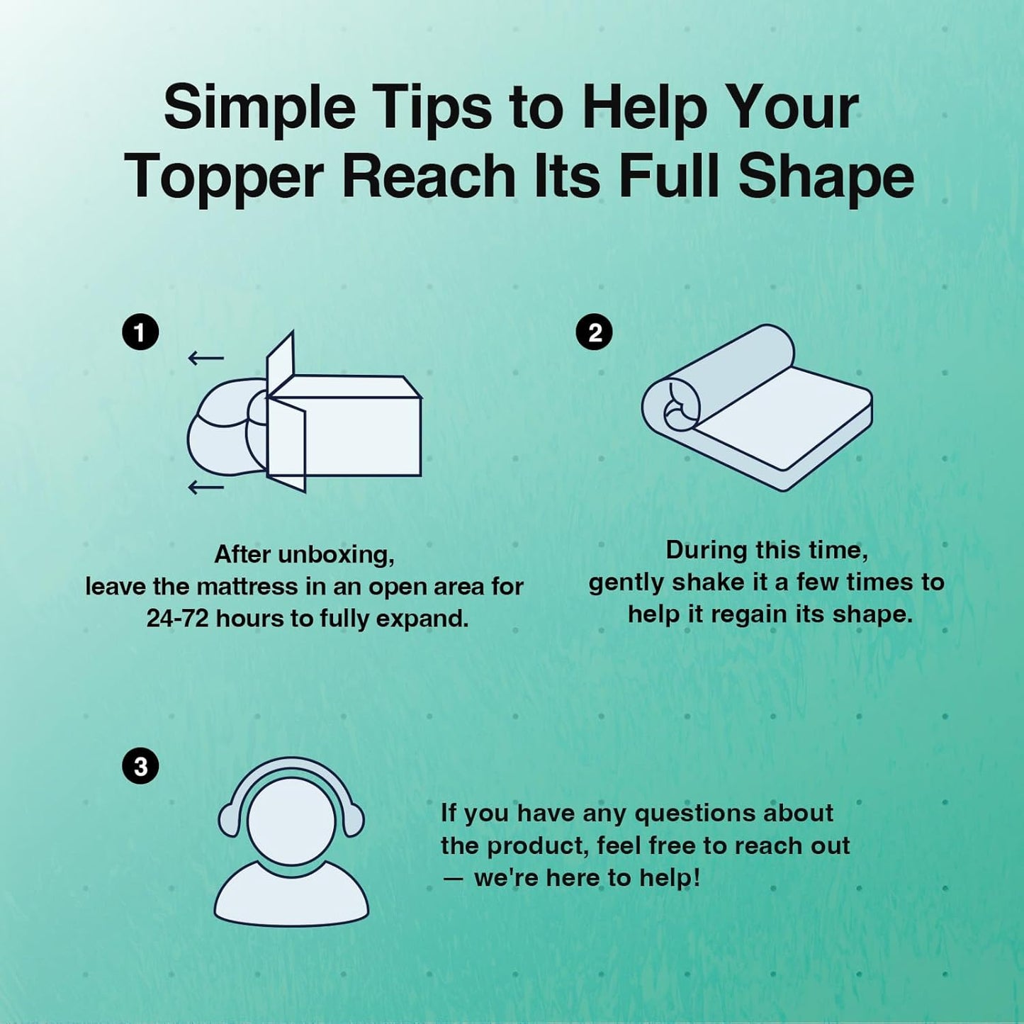 Novilla Queen Memory Foam Mattress Topper - 3 Inch Cooling Gel Infused for Pressure Relief & Comfort