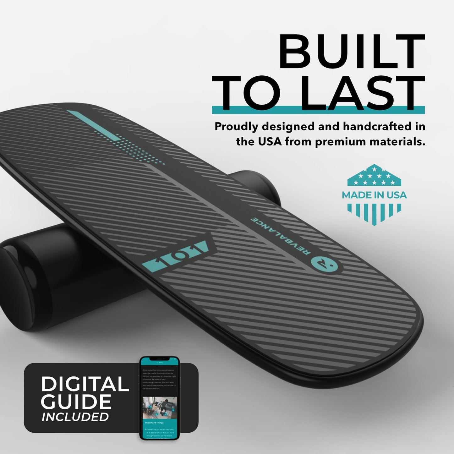 Revbalance 101 v2 - Balance Board Sports Trainer (Teal)