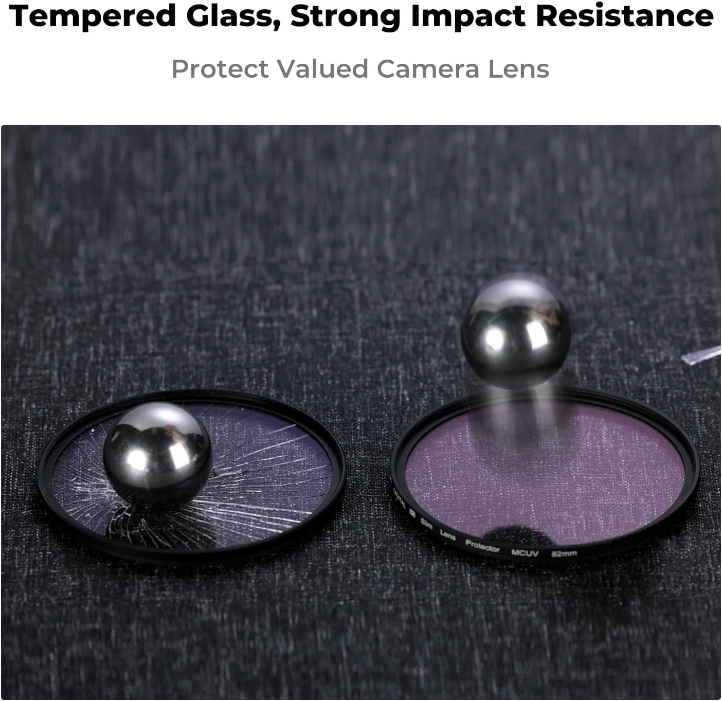 K&F CONCEPT 55mm 28 MC UV Protection Filter Shockproof Tempered Optical Glass with Multi-Layer Coatings