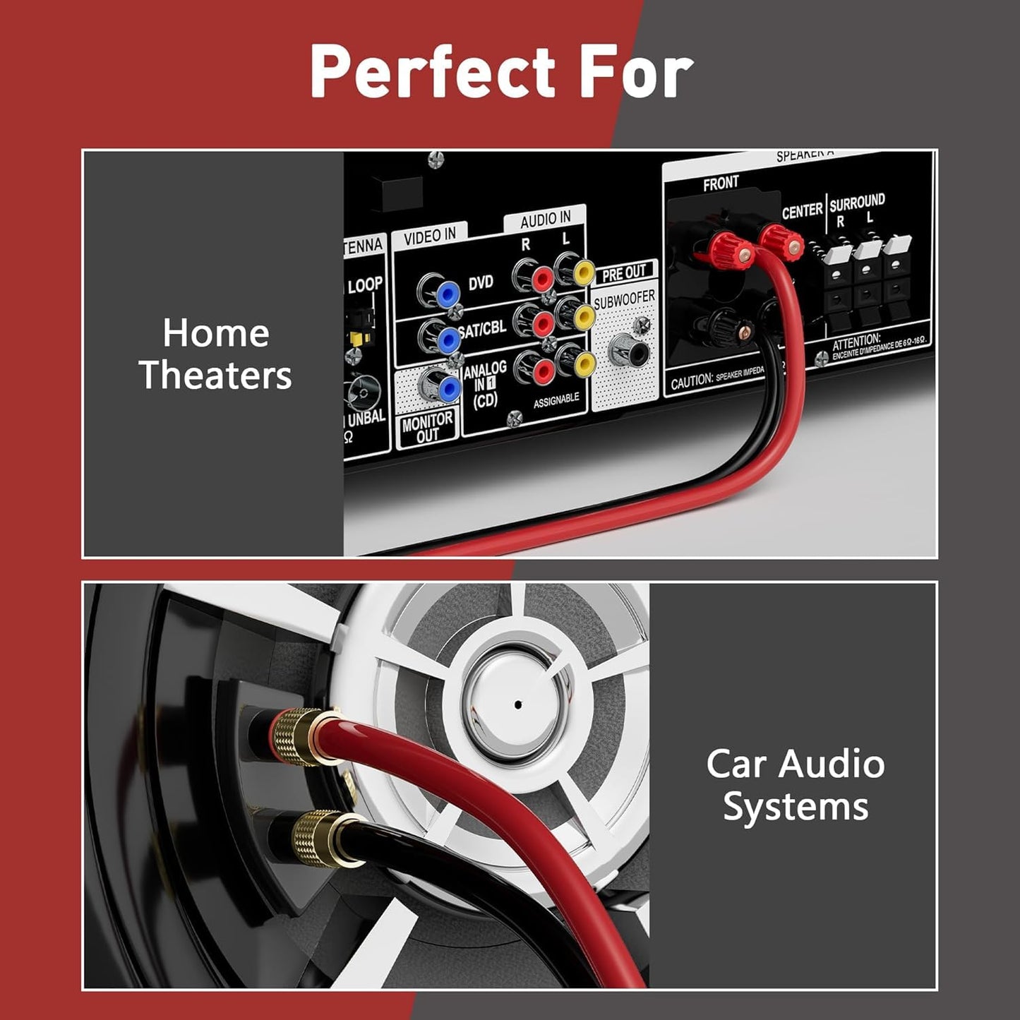 16/2 20 12V/24V 16AWG HiFind Gauge FT Red Black Hookup Electrical Wire Cable LED Strips Extension Cord DC, Flexible