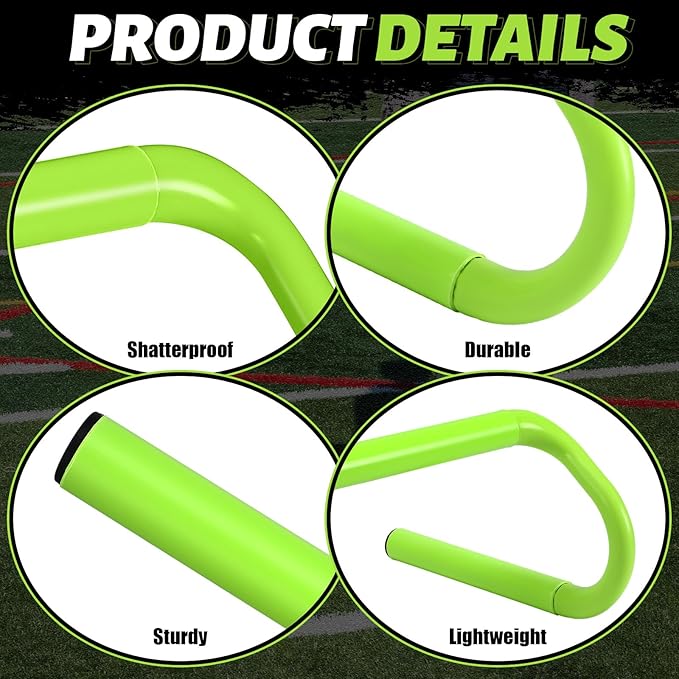 Wettarn 10 Pcs Speed Agility Training Hurdles Detachable Durable Hurdle Agility Plyometric and All Purpose Speed Training Equipment for Athletes Soccer Basketball