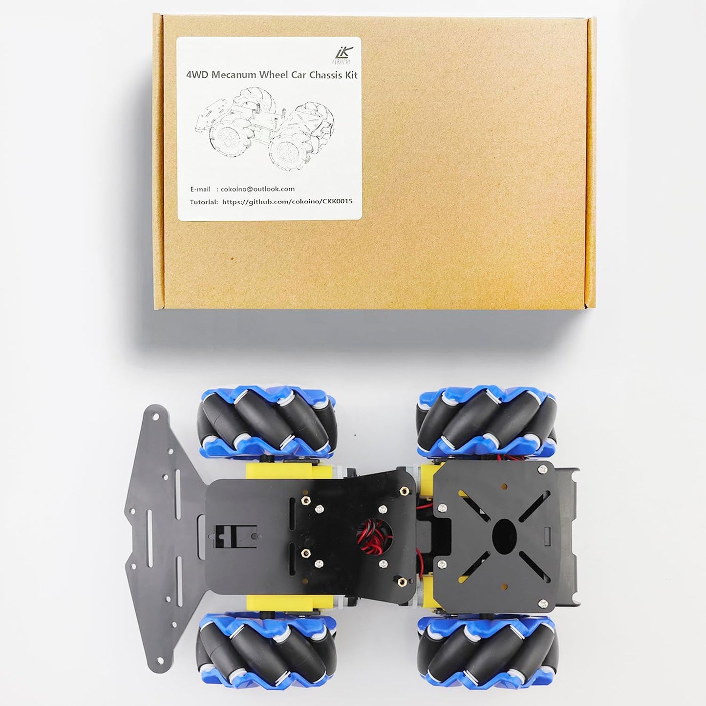 4WD R3 R4/ 5/4B/3B+/3B/2B/1B+ Mecanum Wheel Smart Car Robot Chassis for Arduino Leonardo/Raspberry Pi Projects with TT