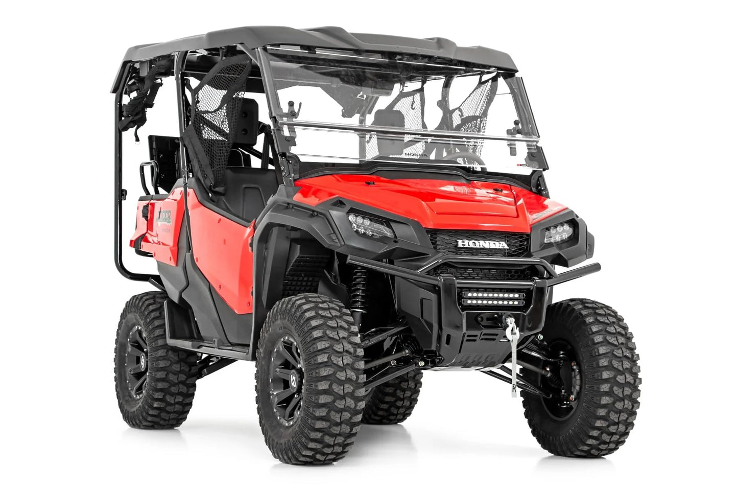 Rough Country Winch Mount with RS6500S Winch for Honda Pioneer 1000/1000-5 - Bolt-on Mounting Plate with 6500 LB Synthetic Rope Winch
