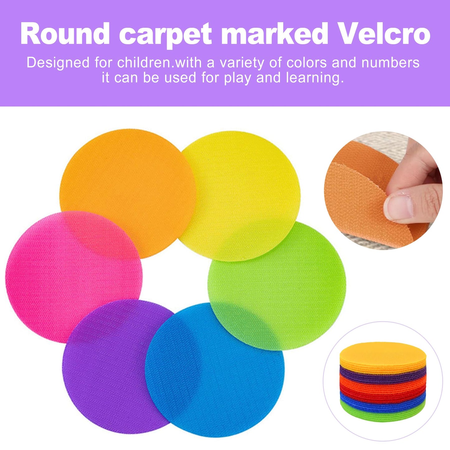 ZeriLion 30 Pack Poly Spots Markers 4" - Floor Dots Rubber Circles for Gym Classroom Kids Carpet Spots Sit Spots - Spot Markers for Classroom Rug