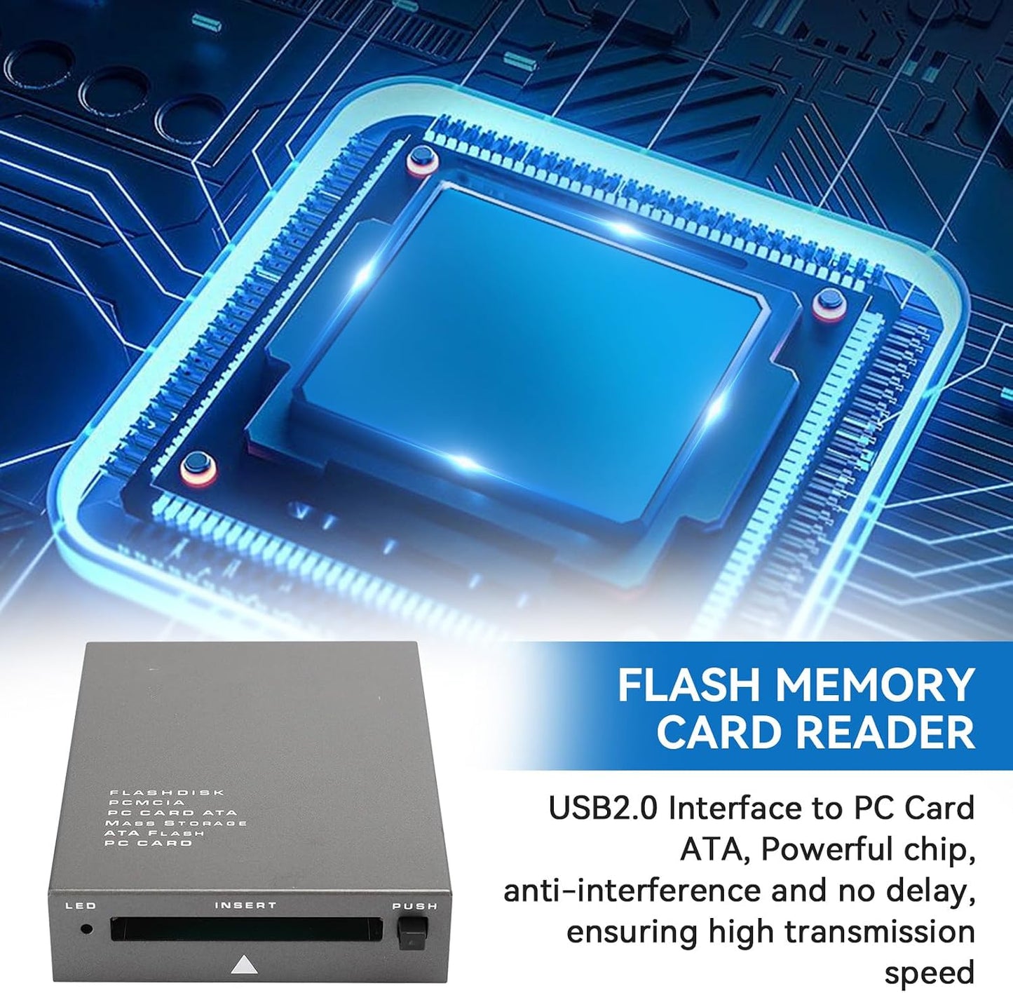 Cyrank 2.0 PCMCIA USB2.0 PCMCIA, 20MB-20G USB Card Reader, Interface to PC Card ATA, PC Card Memory Card Reader Support