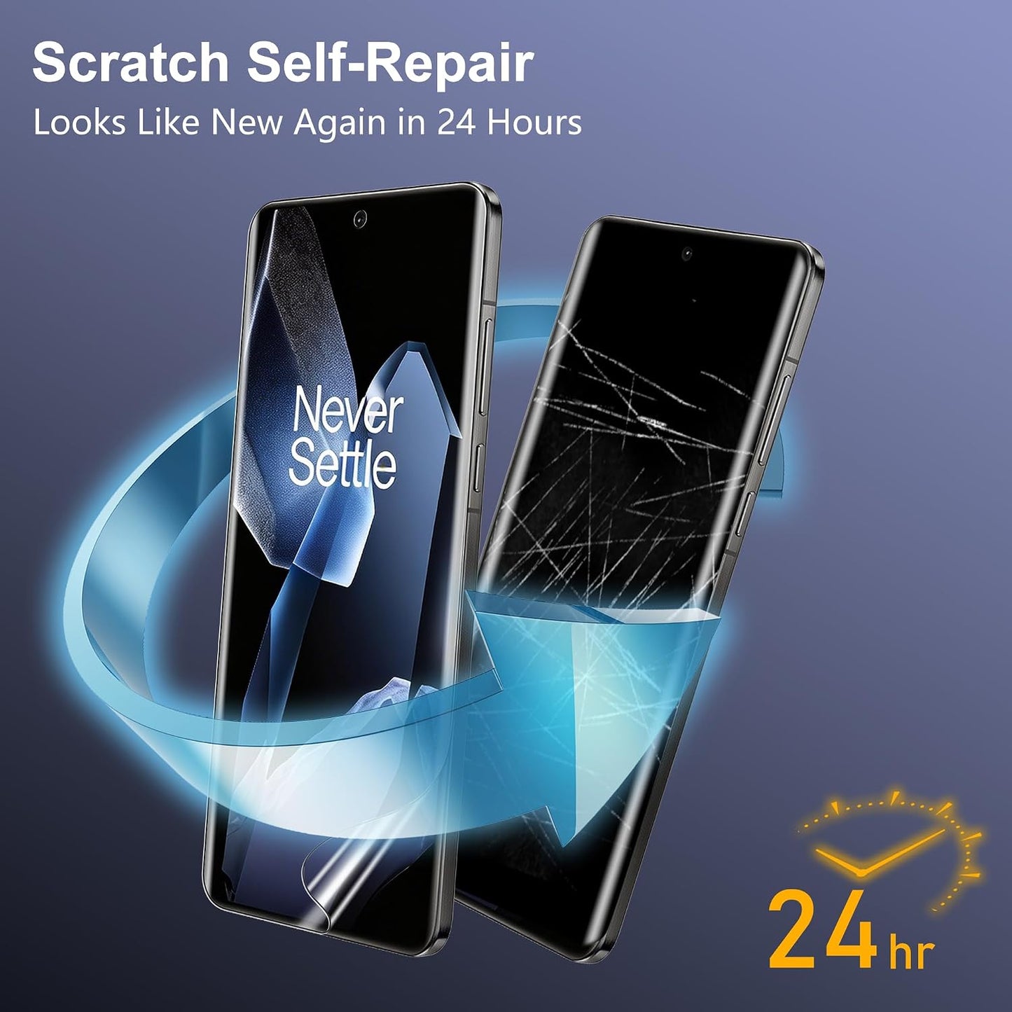 3 Pack 13, Screen Protectors for OnePlus Flexible Film, Ultrasonic Fingerprint Compatible, Full Coverage, No Edge