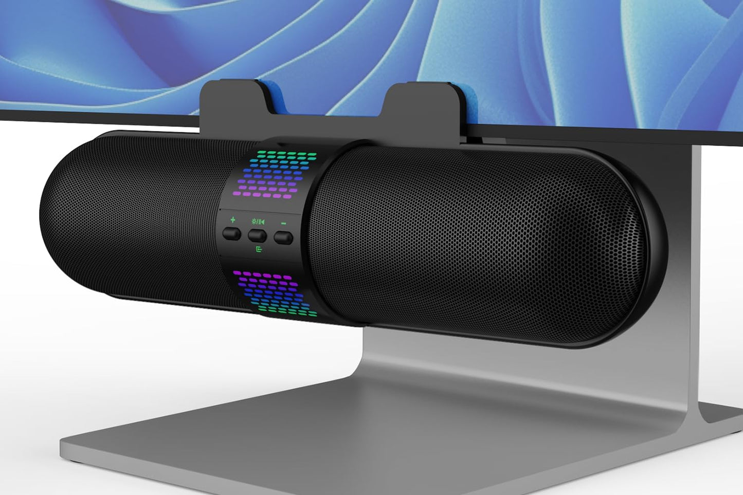BESTISAN 5.3/Wired 6 Computer Speaker, Bluetooth USB A/C Connection, RGB Light Modes, Gaming Soundbar
