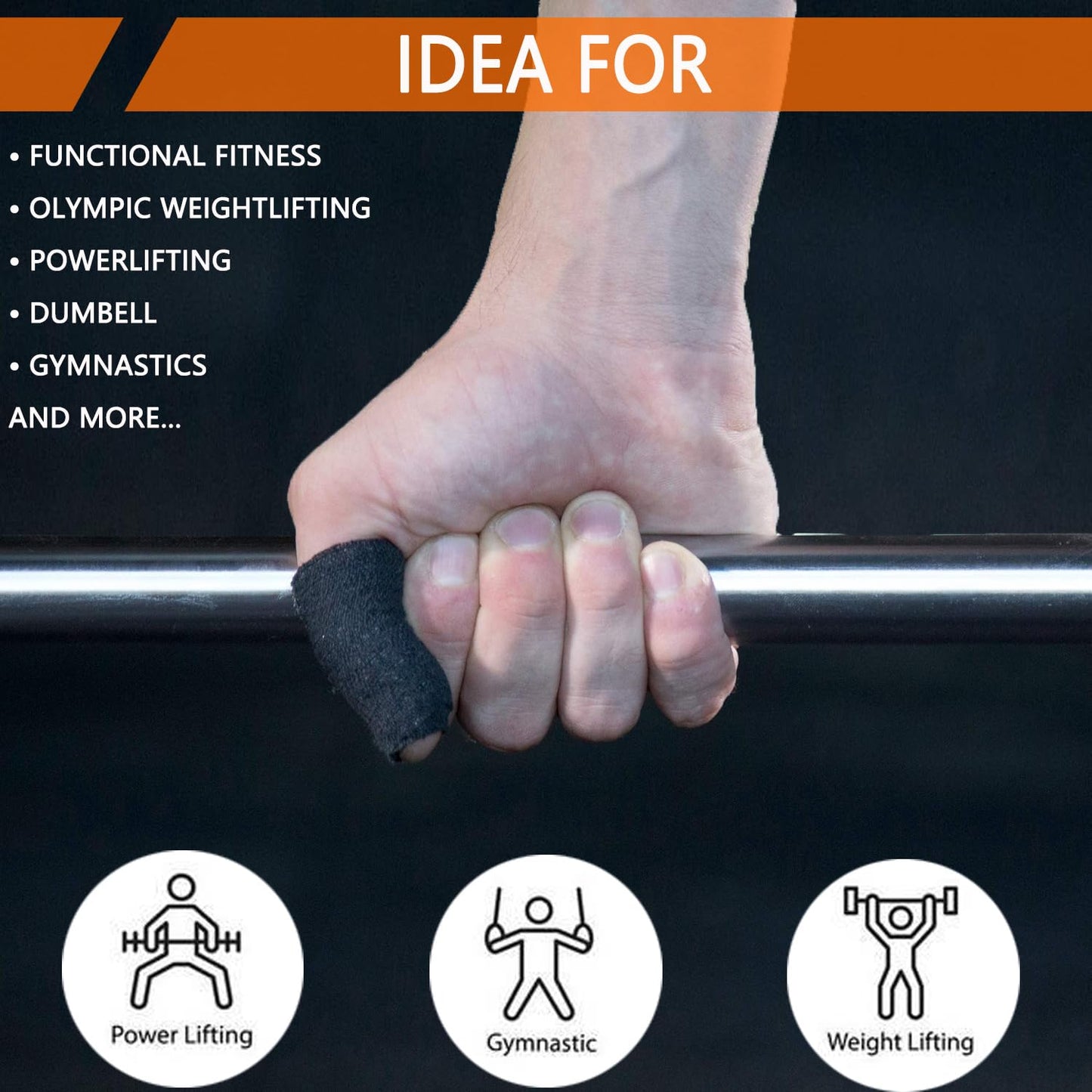 ANAMPION 4 Roll Lifting Thumb Tape for Olympic Weightlifting Gym & Hook Grip Tape for Powerlifting, Cross Training, Gym Tape, Workout, Weight Lifting Tape, Athletic Finger Wrap 1.5inch*7 Yard