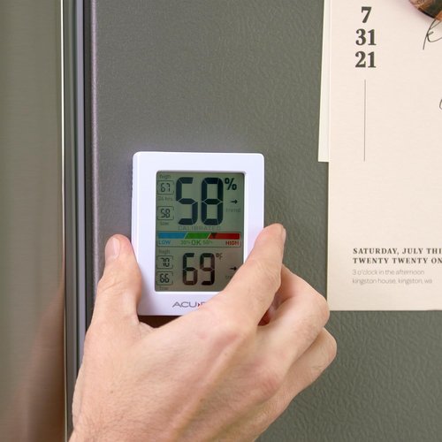 AcuRite Humidity Meter - Digital Thermometer & Hygrometer with Comfort Scale | 3 x 2.5 Inches, White