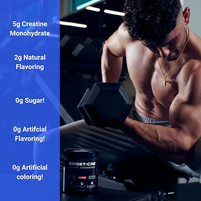 Creatine Monohydrate – 5g Creatine Monohydrate Powder – Advanced Creatine for Women and Men – Bulk Supplements Creatine – Delicious Fruit Punch Flavor – 10oz (40 Servings, Blue Raspberry)