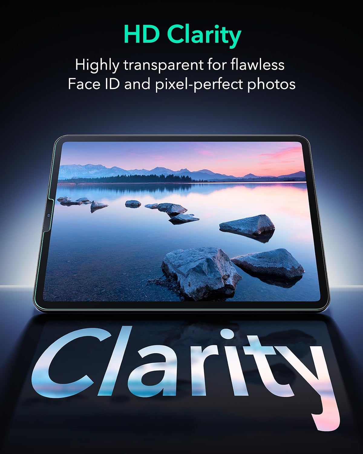 12.9 12.9 Inch (2022/2021/2020/2018), 2 Pack ESR iPad Pro Screen Protector, Protective Film for iPad Pro Tempered-Glass