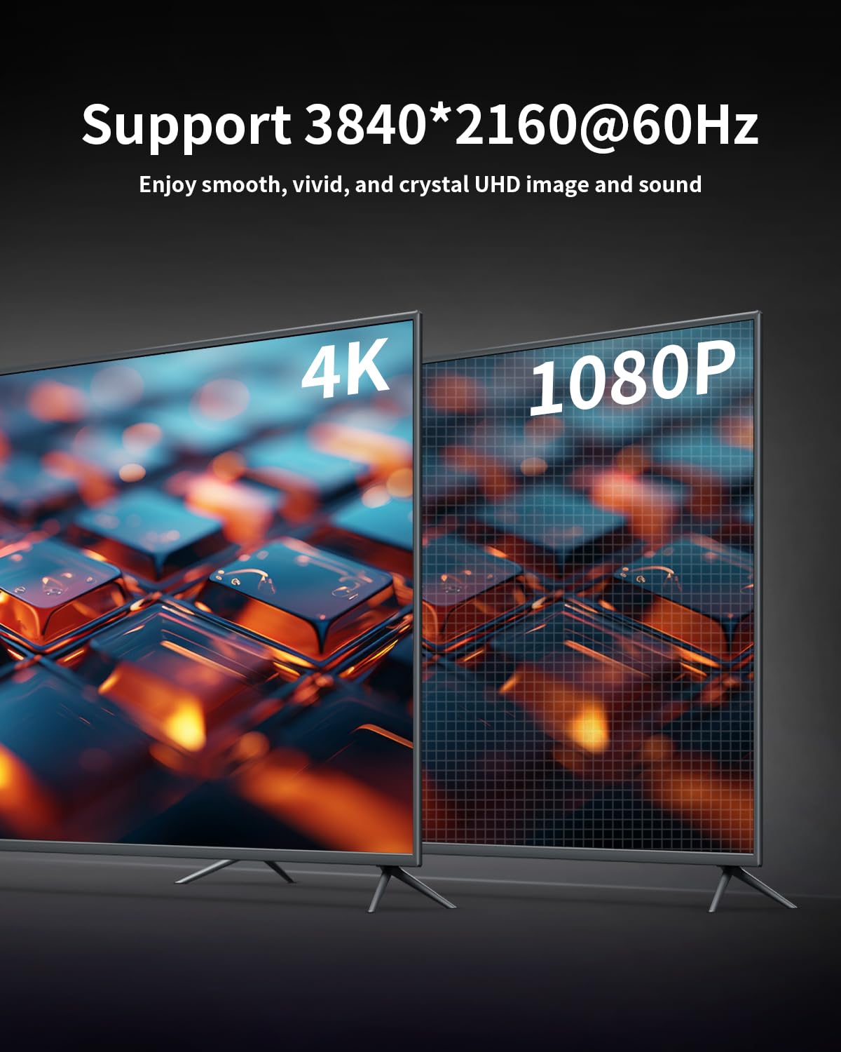 4K 10Feet, 4K@60Hz/2K@120Hz, 1.2 1.4 DisplayPort to HDMI Cable Supports Uni-Direction DP Computer to HDMI Screen Cable