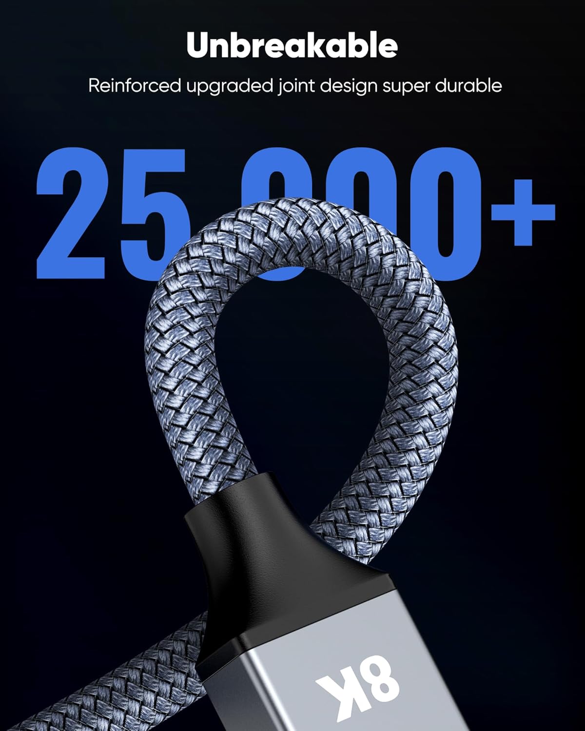 25ft 8K 4K@120Hz 2.1, 48Gbps PS5, PS4, 8K@60Hz, 2K@240Hz, 144Hz, 2.2 2.3, Capshi HDMI Cable High Speed Cord for TV