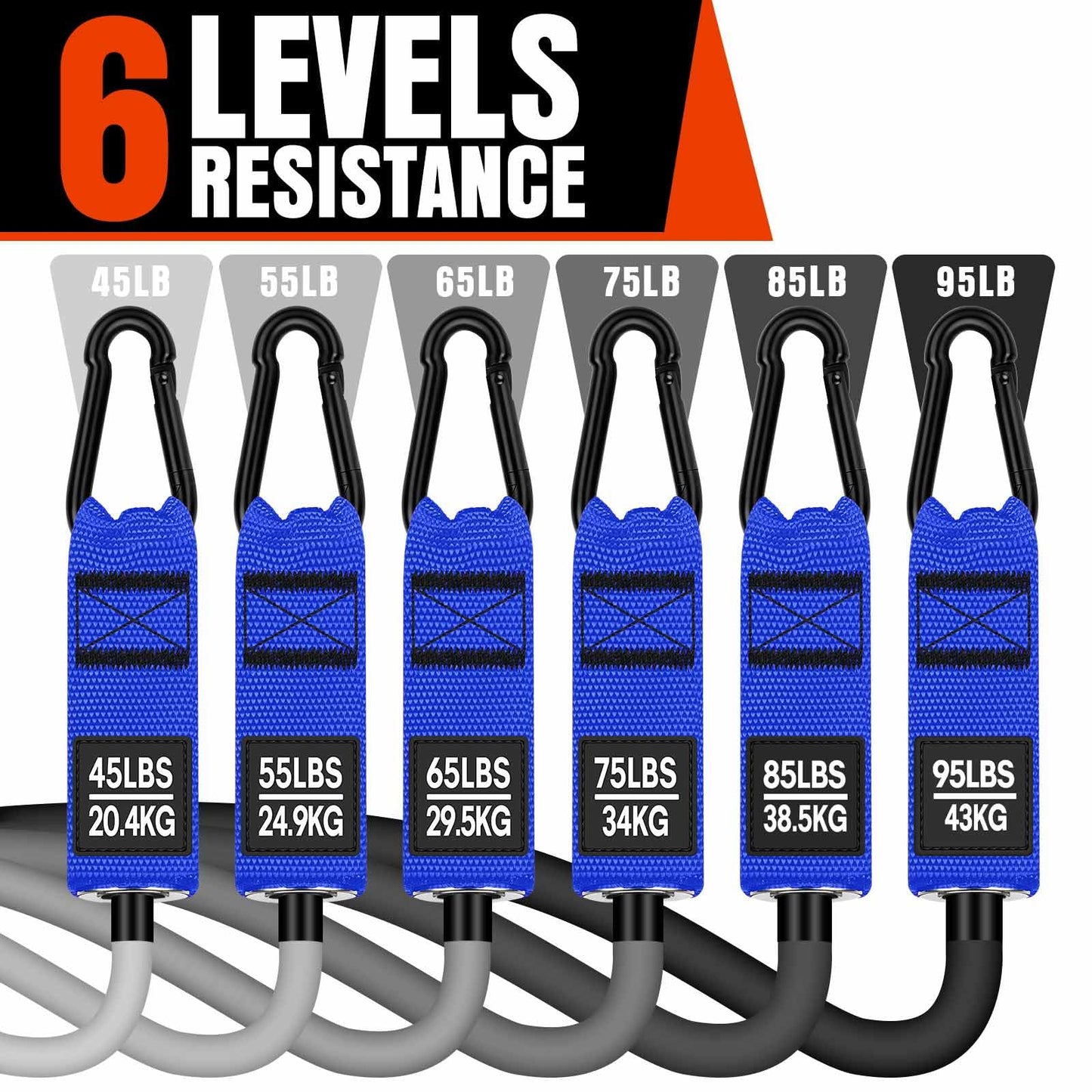 Heavy Resistance Bands for Working Out, 420LBS Exercise Bands with Handles, Workout Bands for Men, Weight Fitness Bands Set for Muscle Training, Strength, Slim, Yoga, Home Gym Equipment