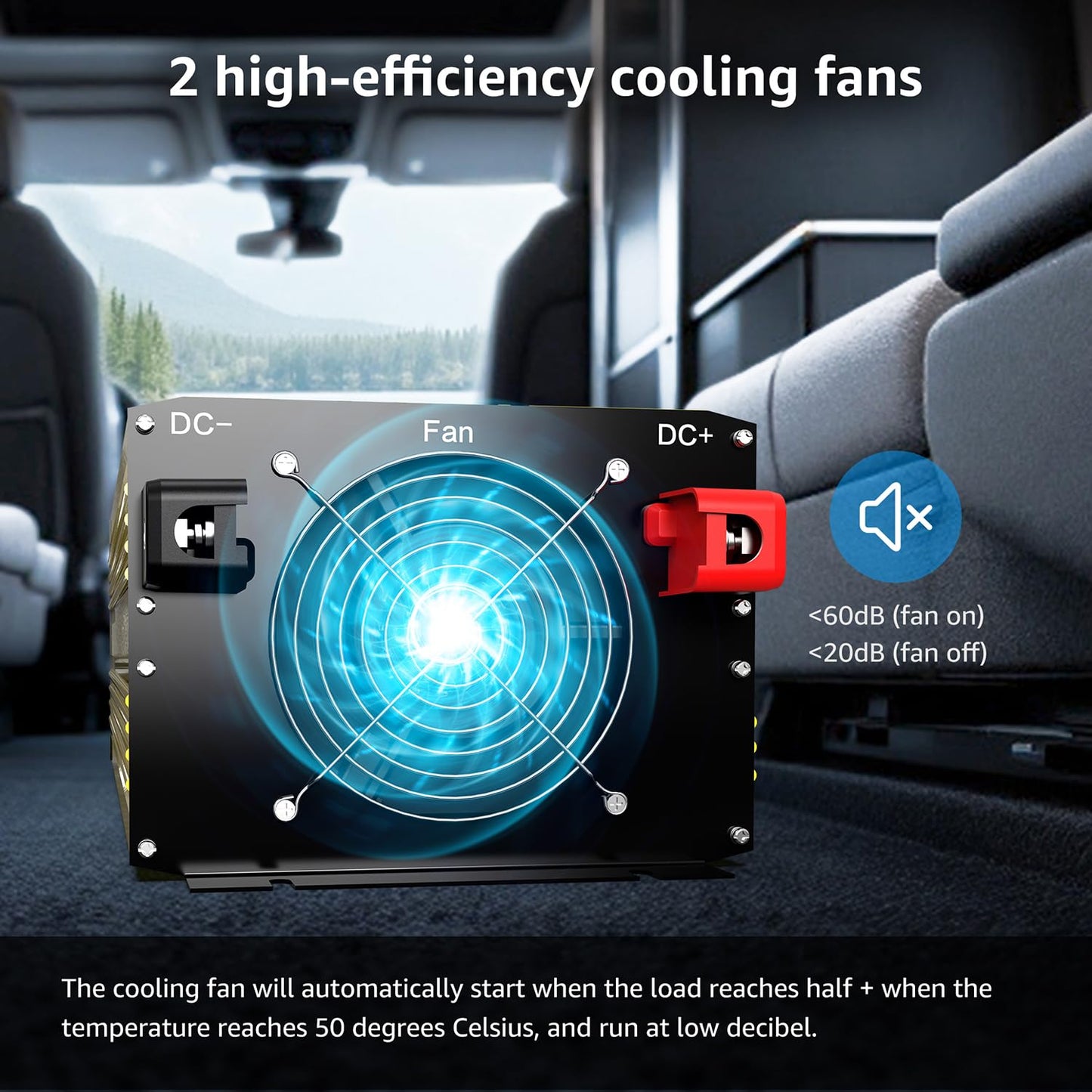 XWJNE 4000W Pure Sine Wave Power Inverter 48V DC to 120V AC Converter with LED Display and Remote Controller for Home, RV, Truck, Off-Grid Solar Power