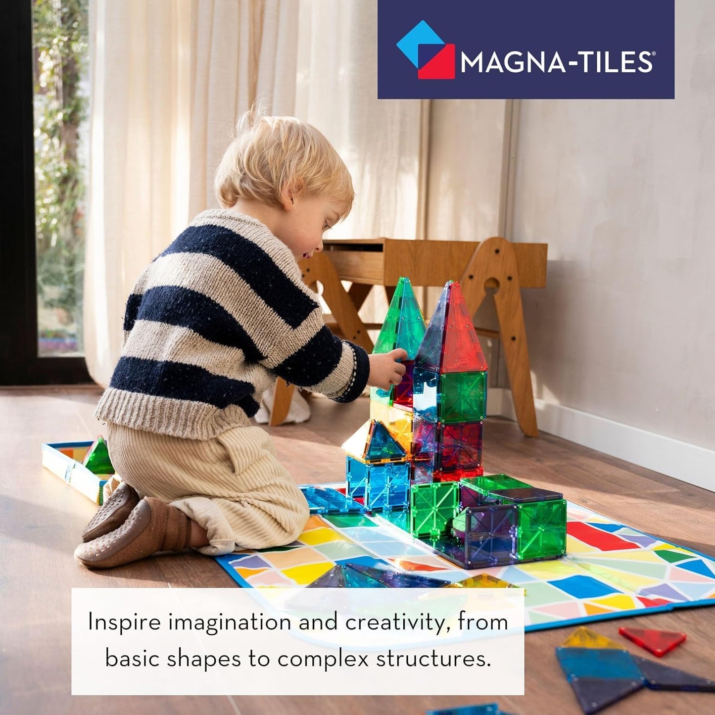 Magna-Tiles Clear Colors 100 Piece Set