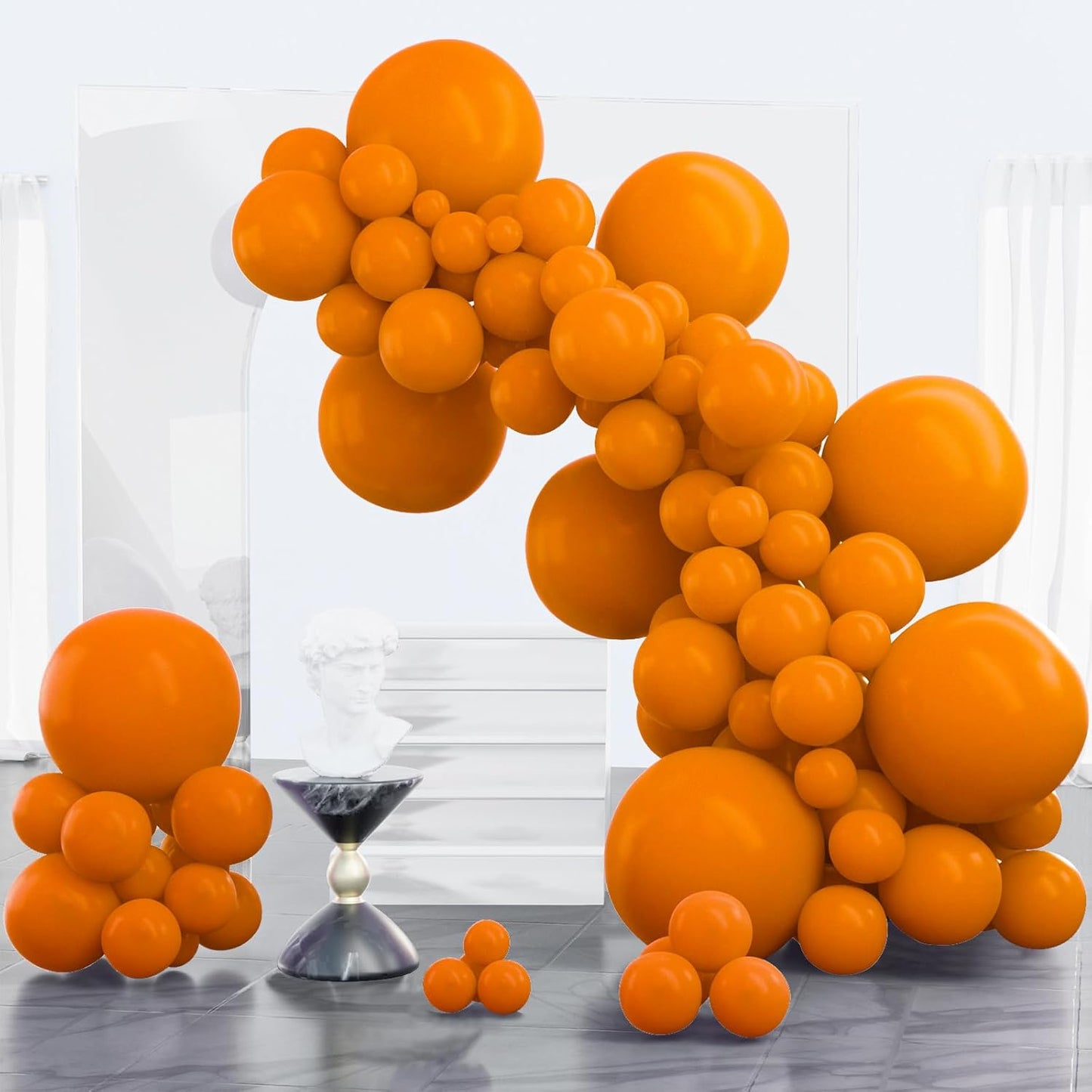 PartyWoo Burnt Orange Balloons - 100 Pcs Latex Balloon Arch Kit | Terracotta Rust for Fall Celebrations