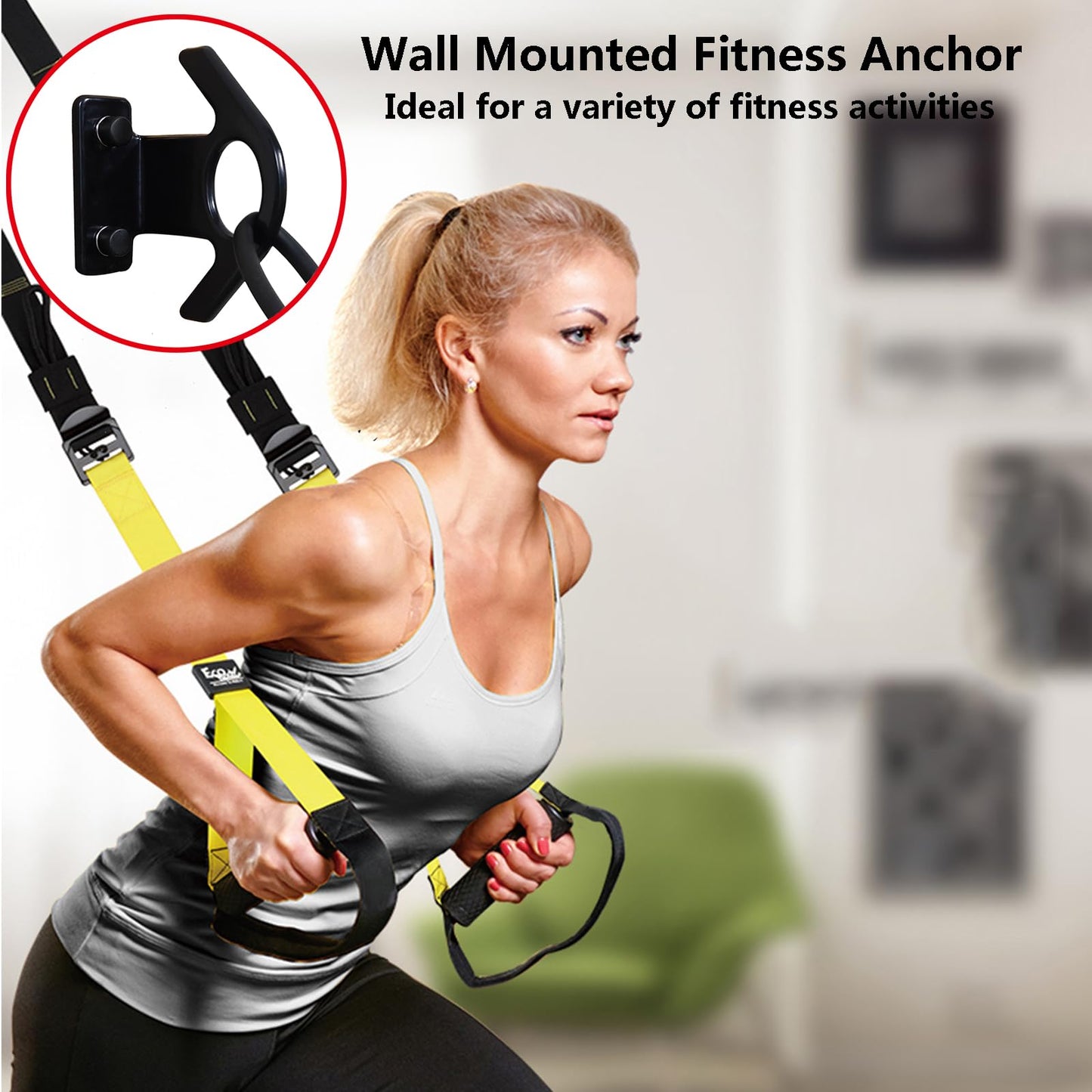 Resistance Band Wall Anchor(3PCS),Resistance Bands Wall Mount for Home Workouts & Yoga Gym，Resistance Band Hooks for Resistance Bands, Stretch Straps & Suspension Trainers (AFG)