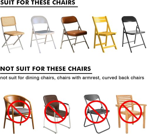 Fixwal 36 Pcs White Folding Chair Covers - Spandex Stretch Slipcovers for Weddings & Events