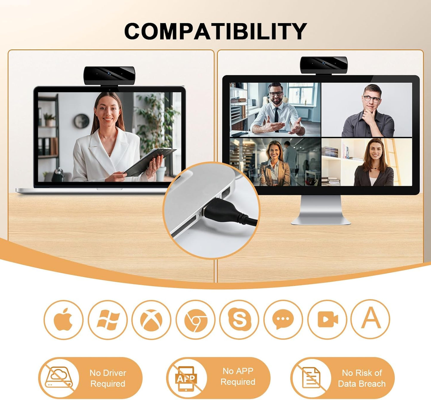 Diccik 1080P Webcam with Microphone, Full HD Video Calling Web Camera, HD Light Correction Streaming Webcam