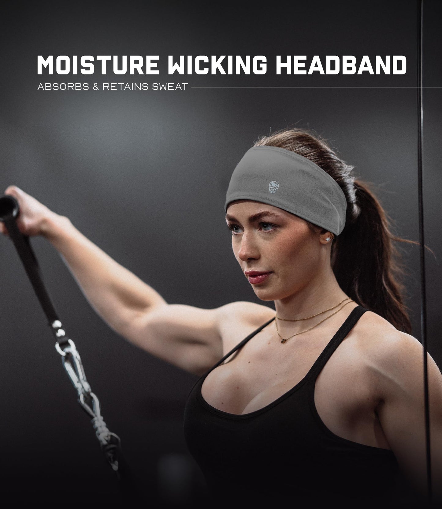 Gymreapers Workout Headbands for Men & Women-Comfortable Sweat Absorbing Band to Keep Hair Back During Running Sports Gym Cycling and Outdoor Activities