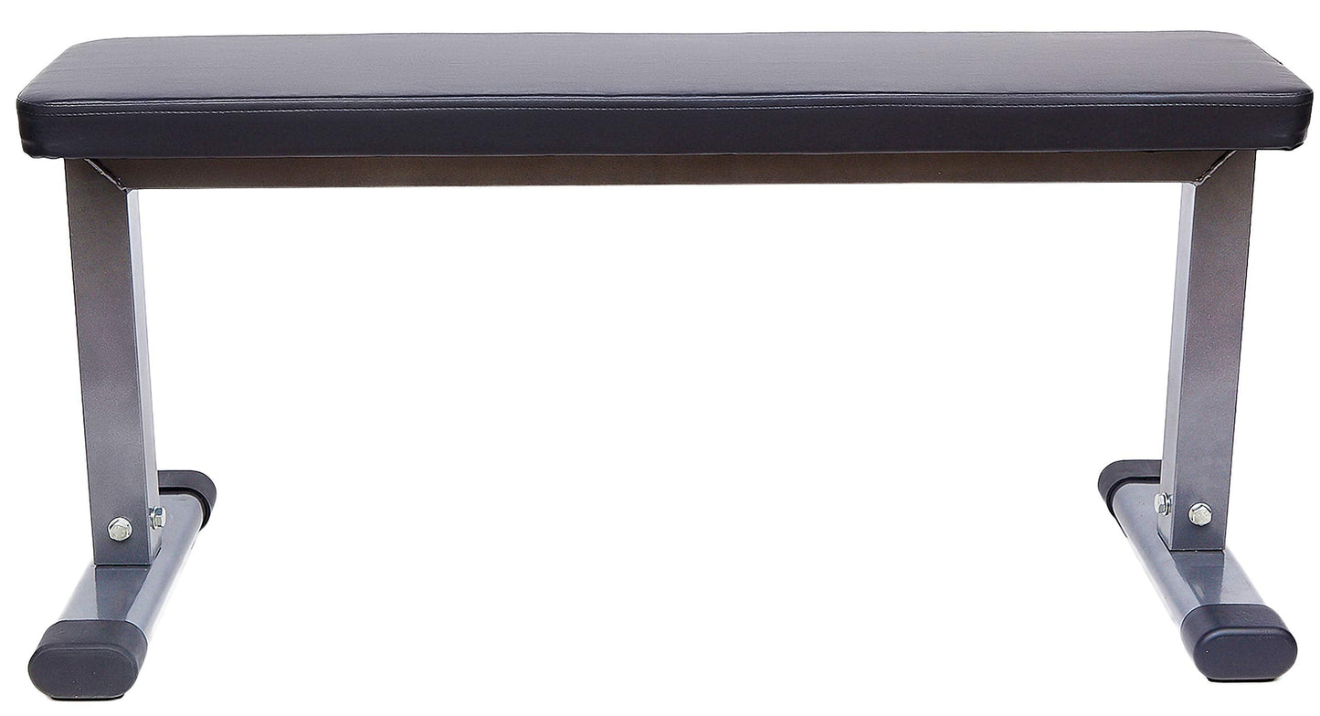 BalanceFrom Steel Frame Flat Weight Training Exercise Bench, 600-Pound Capacity,Black/Gray