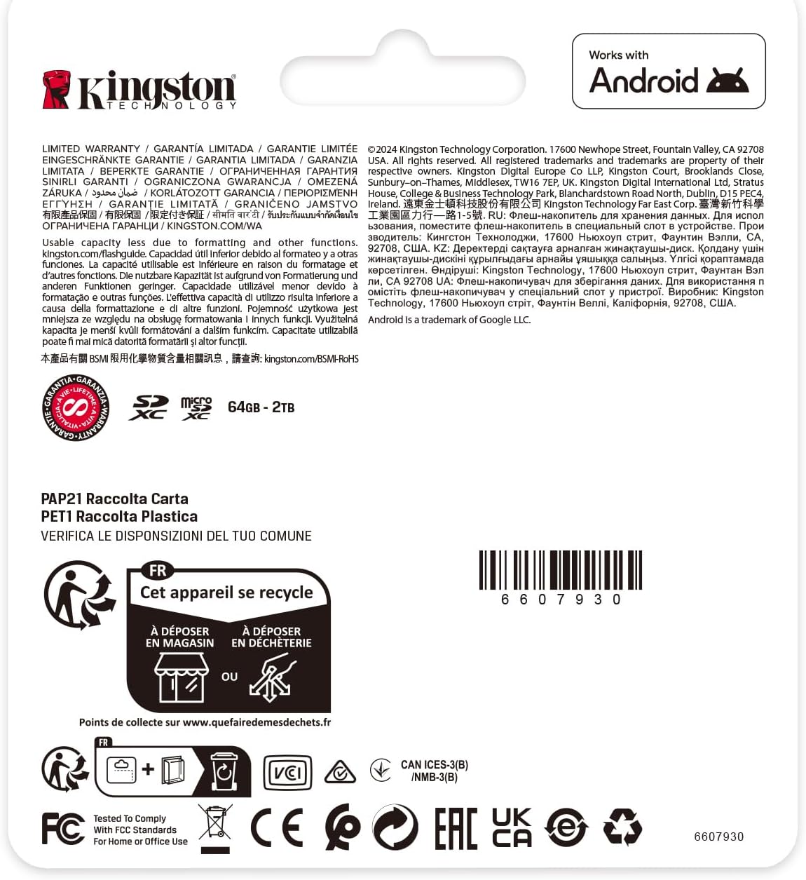 Kingston 128GB 150MB/s 10, U1, V10, A1 SDCS3/128GB Canvas Select Plus microSD Card | Up to | Class UHS-I, |