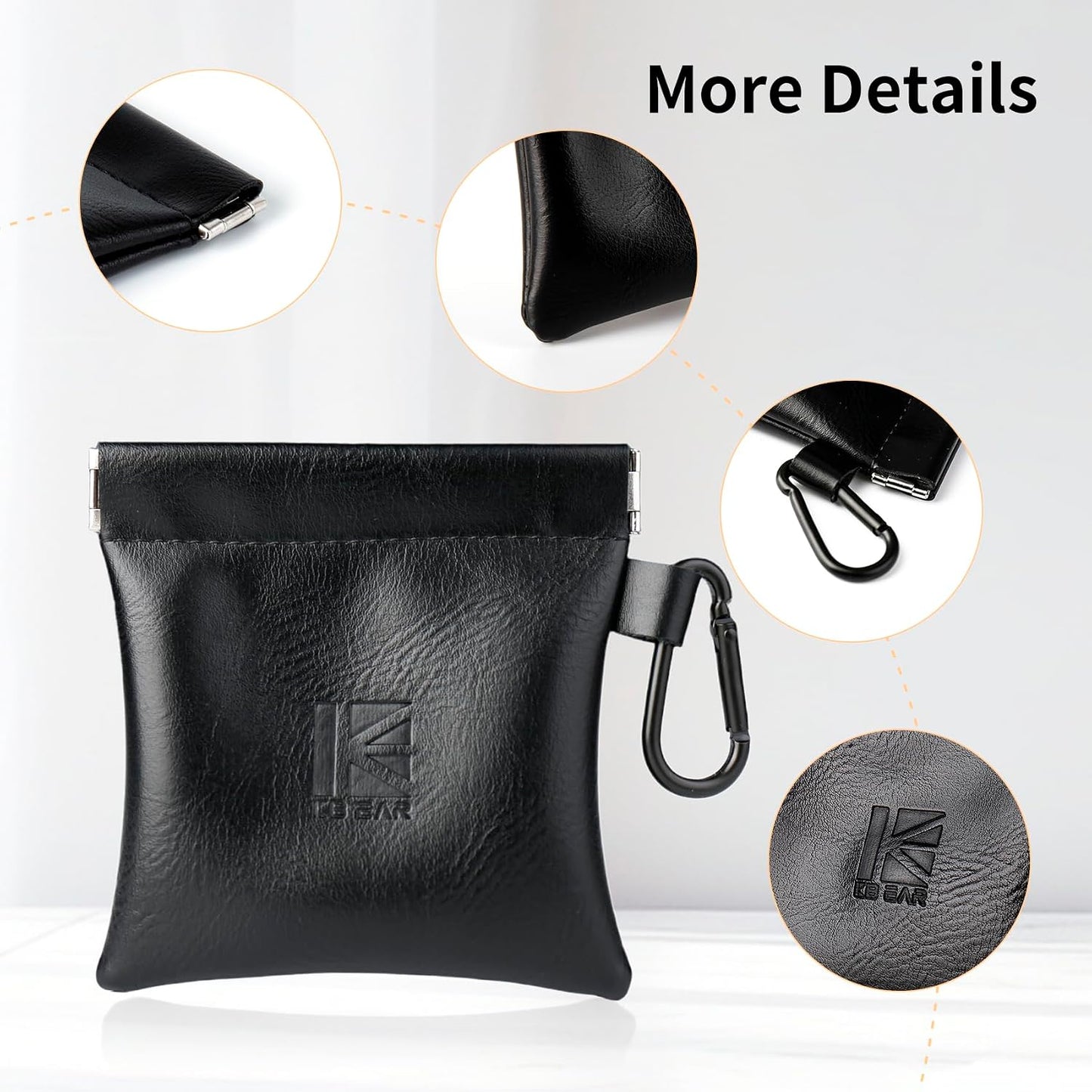 YINYOO 1PCS BP01 ZS10 1PCS) KBEAR Plus in Ear Monitor Case for IEMS, Mini Portable PU Leather Headphones Case