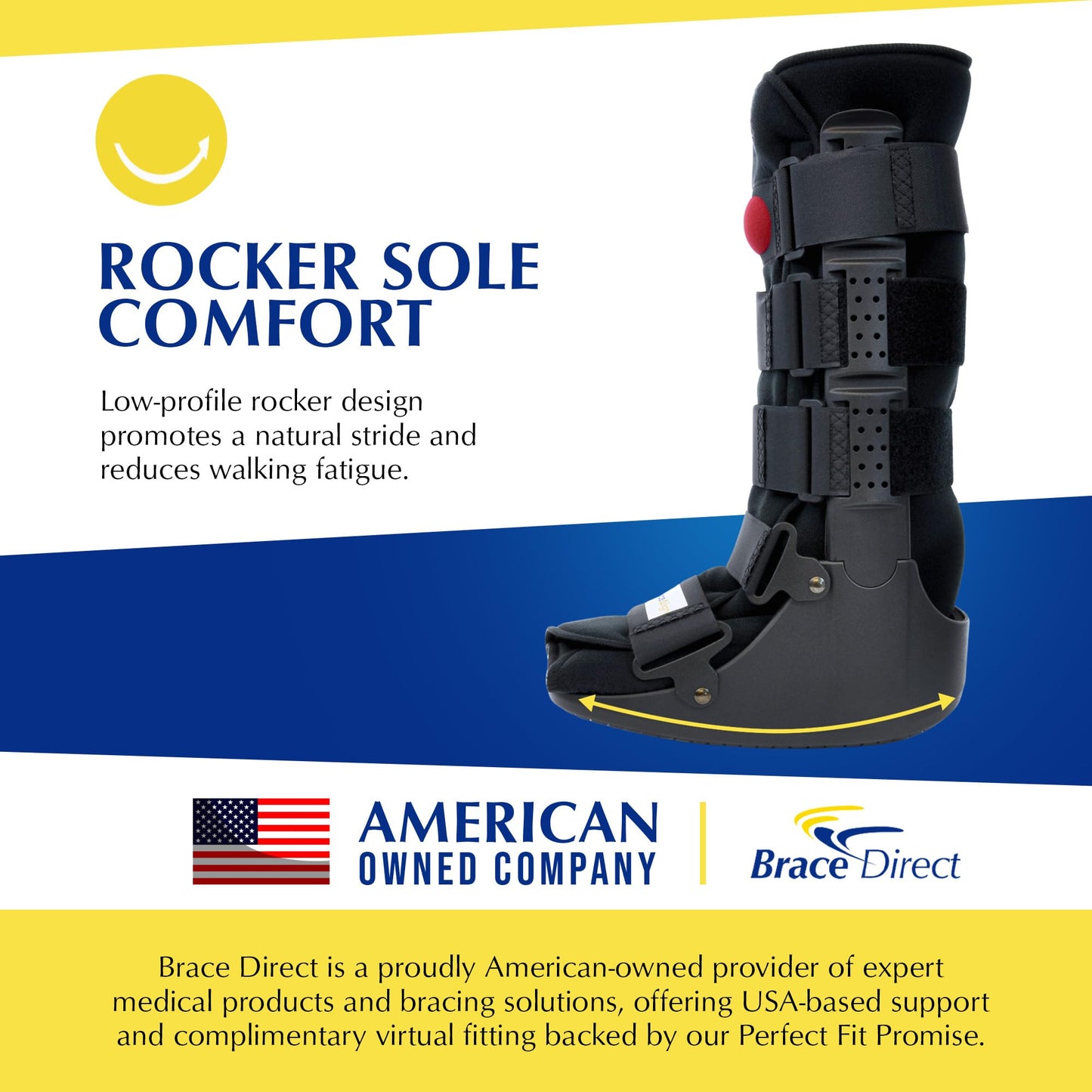 Brace Align Air CAM Walker Fracture Boot – Tall Orthopedic Recovery Boot for Ankle Sprains, Metatarsal Fractures & Soft-Tissue Injuries with Custom Air Pump (Size L Men’s 11.5–13.5 / Women’s 13–14)