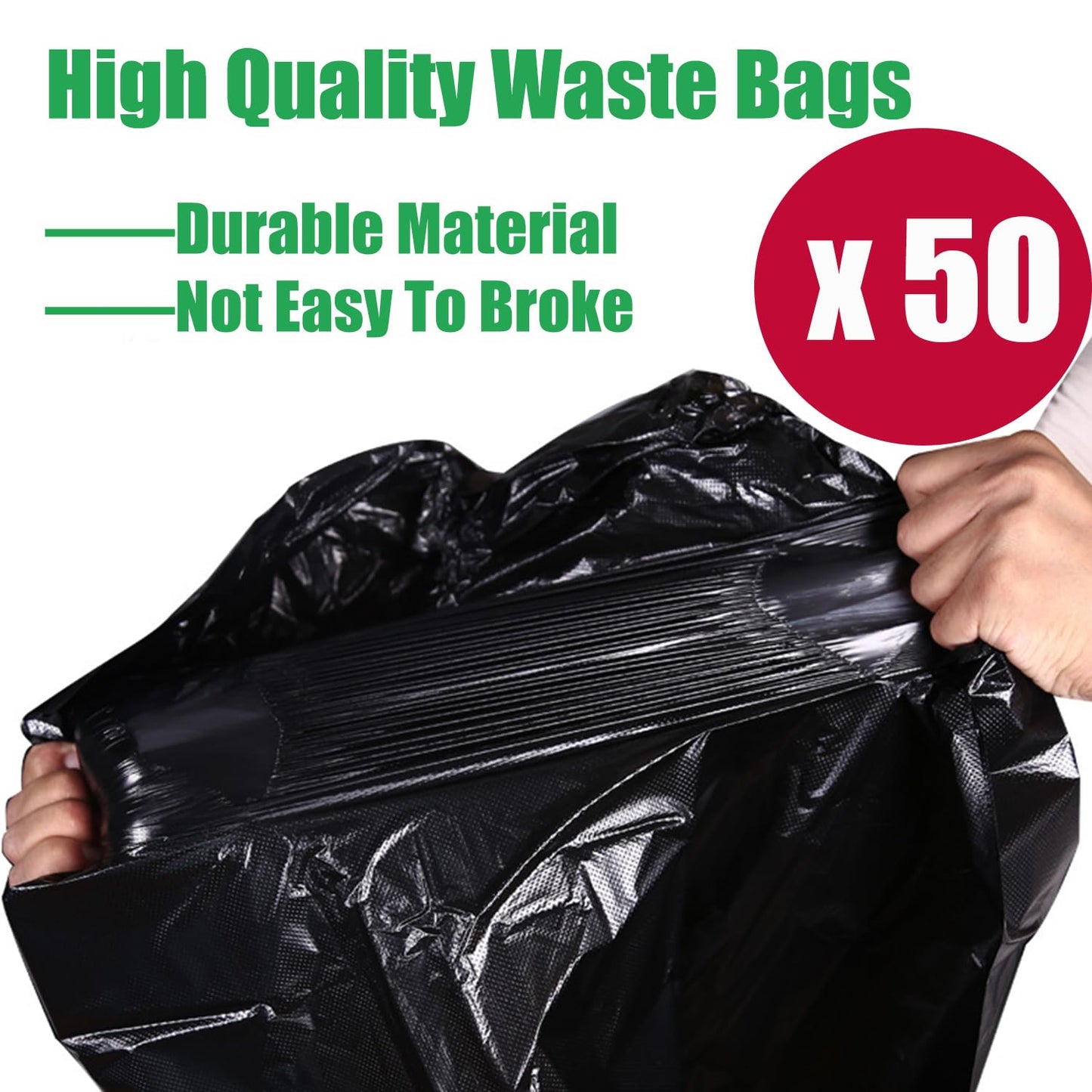 6Pack - Large Dog Pooper Scooper for yard - 20L Step Dog Poop Trash Can Outside - Pet Waste Container Outdoor with Removable Inner Bin - 28" Pooper Scooper & Long Handle Metal Tray&Rake & 50 Waste Bag