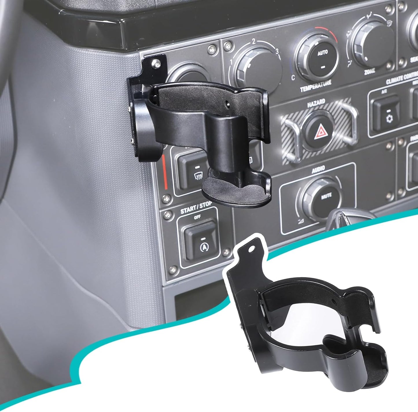 2 1 2020-2026 Car Multi-Function Drink Cup Phone Holder, in Bolt-on Stand Bracket Organizer, Cell Phone Mount